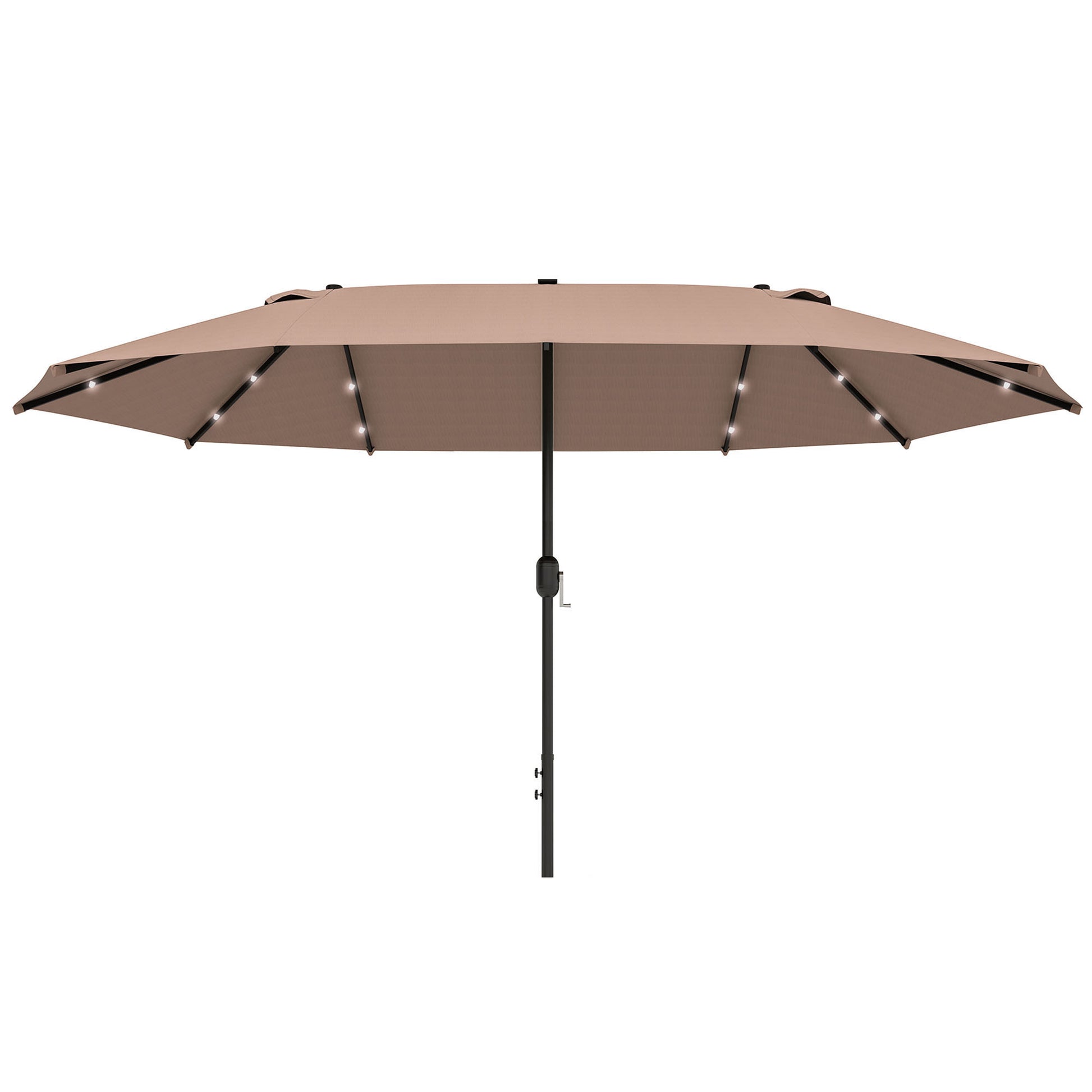 Garden Parasol 4.4m Double-Sided Sun Umbrella Patio Parasol LED