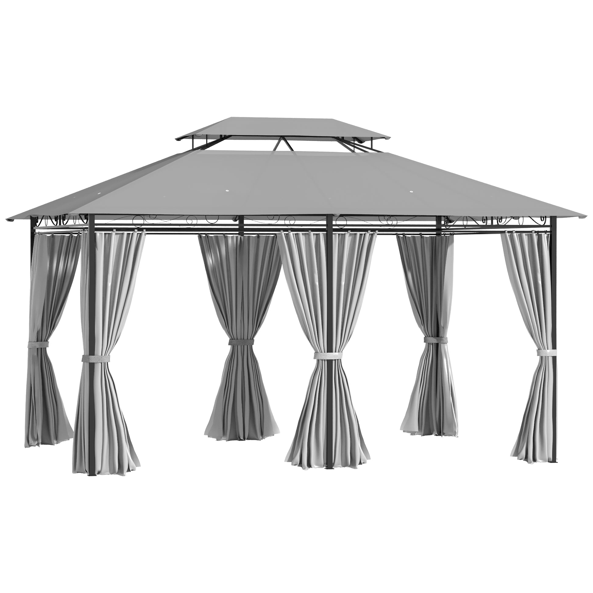 4m x 3(m) Metal Gazebo Canopy Party Tent Garden Pavillion Patio