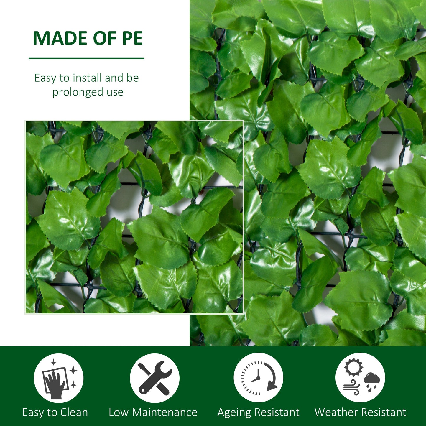 3 x 1m Artificial Leaf Wall