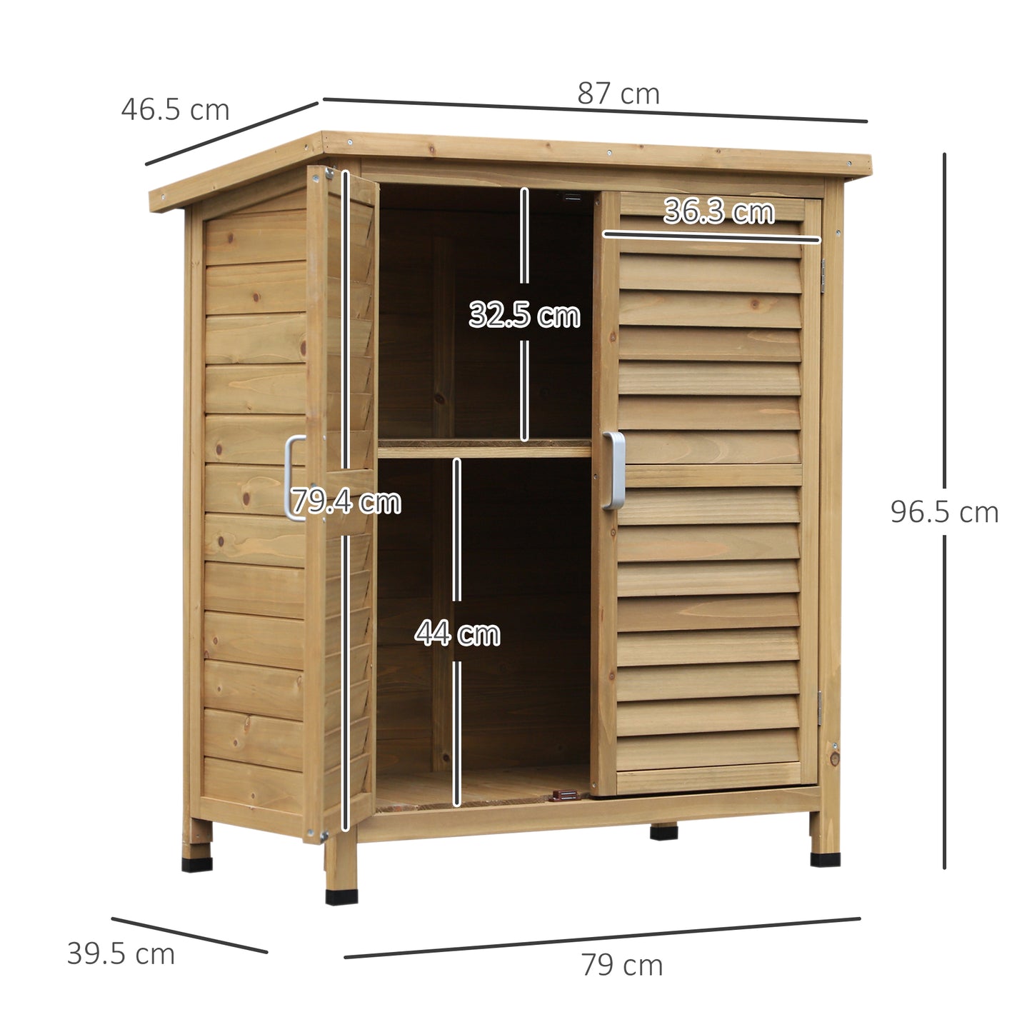 Garden Shed Wooden Garden Storage Shed 2 Door Unit Solid Fir Wood