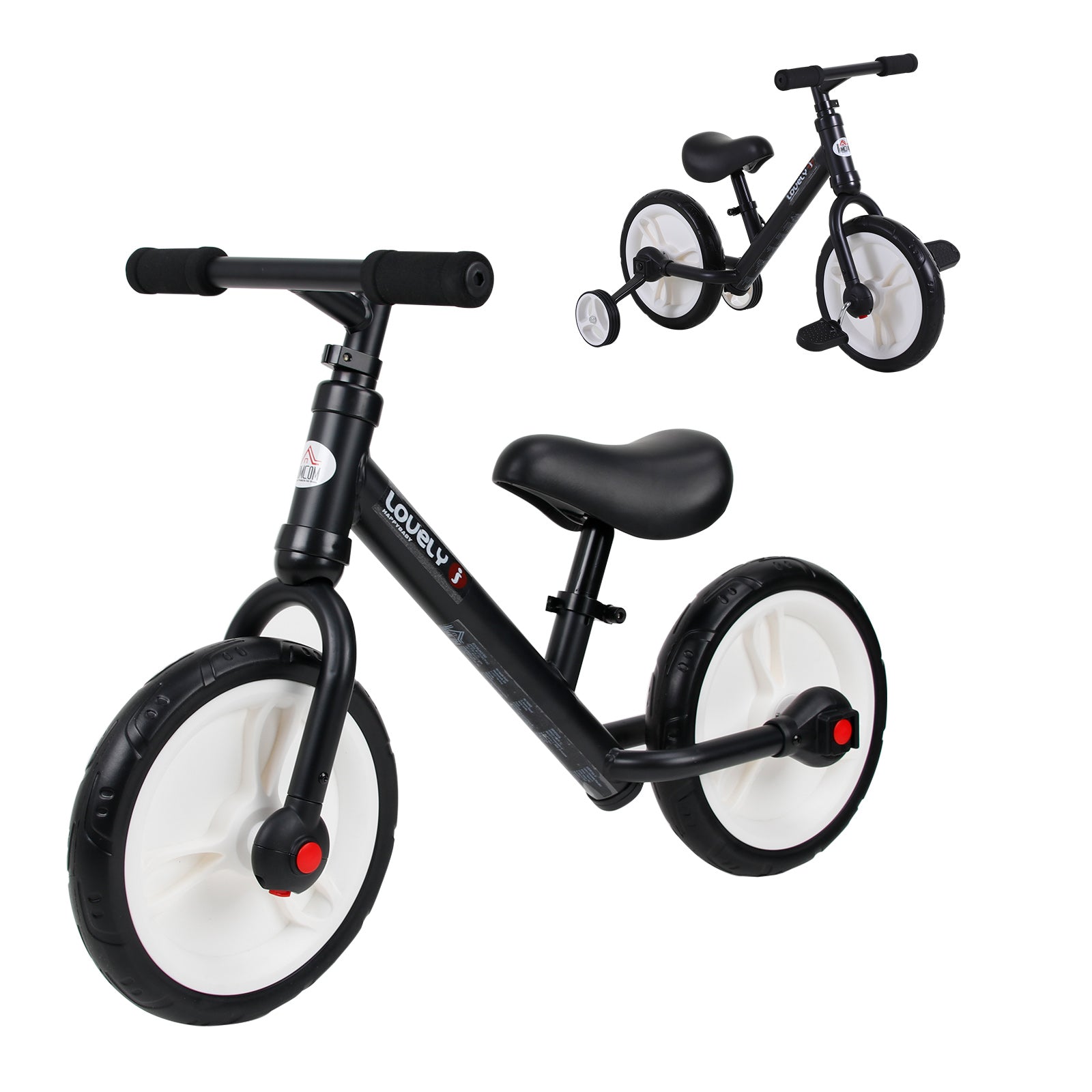 11 Inch Kids Balance Bike Training Pedal Bicycle W/ Removable