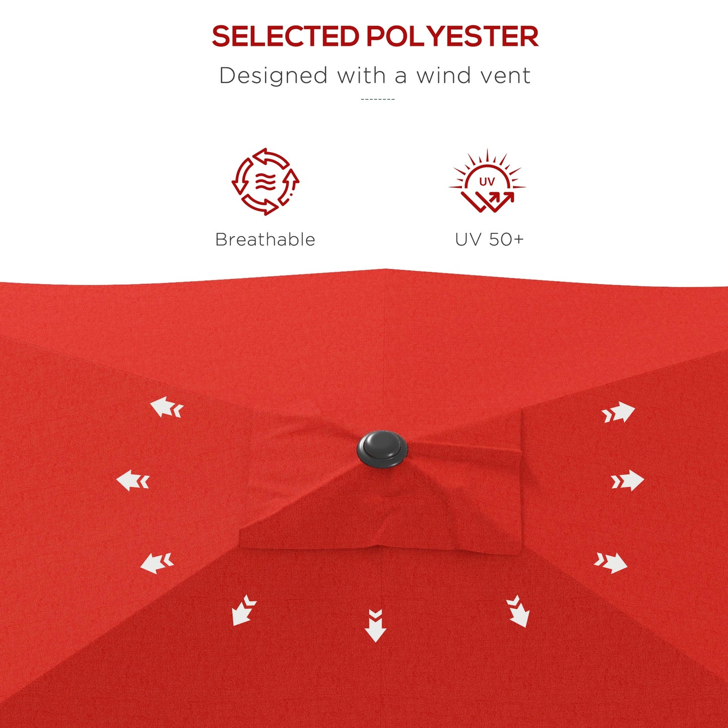 2 x 3 m Rectangular Parasol Umbrella