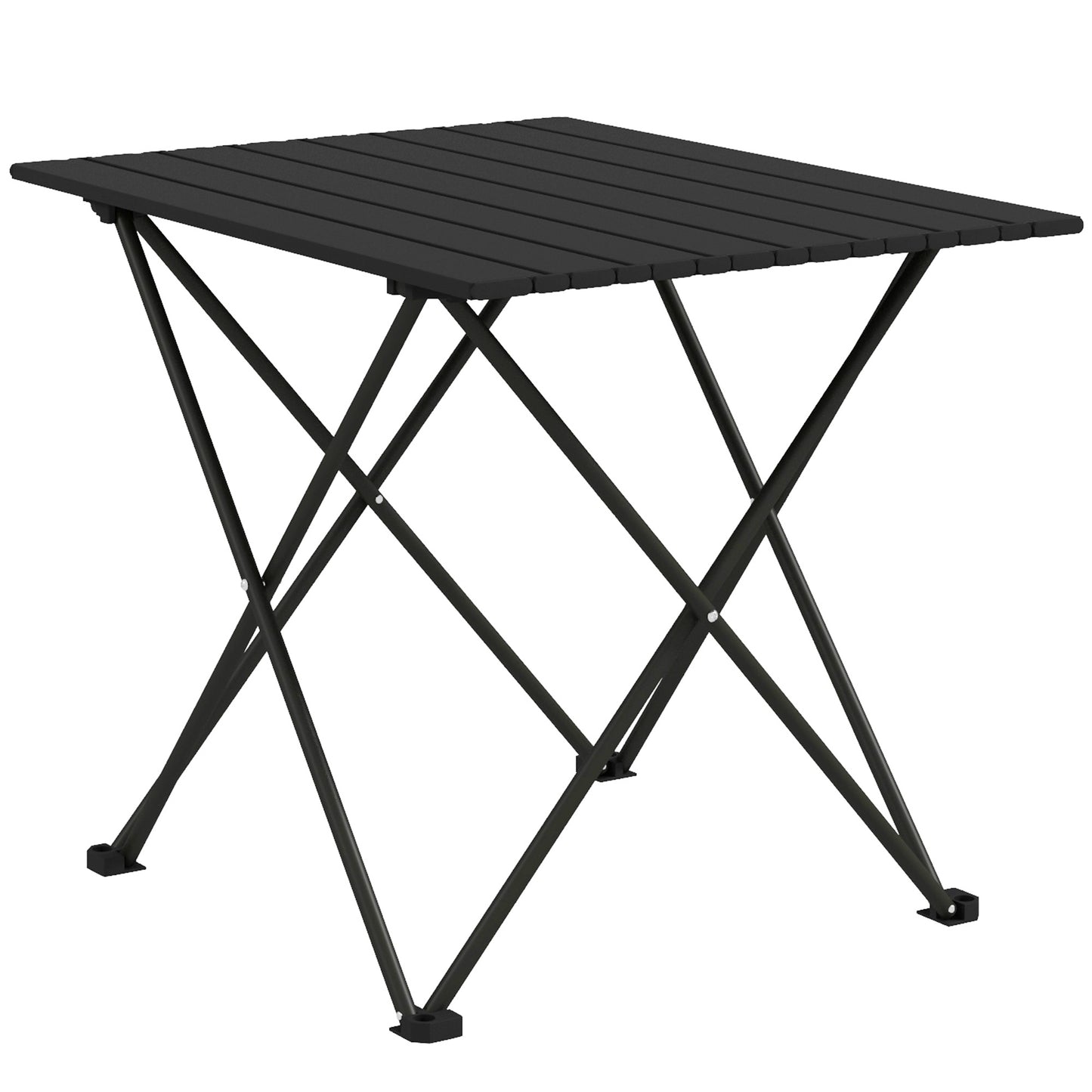 Folding Camping Table, Lightweight Metal Picnic Table with Carry Bag