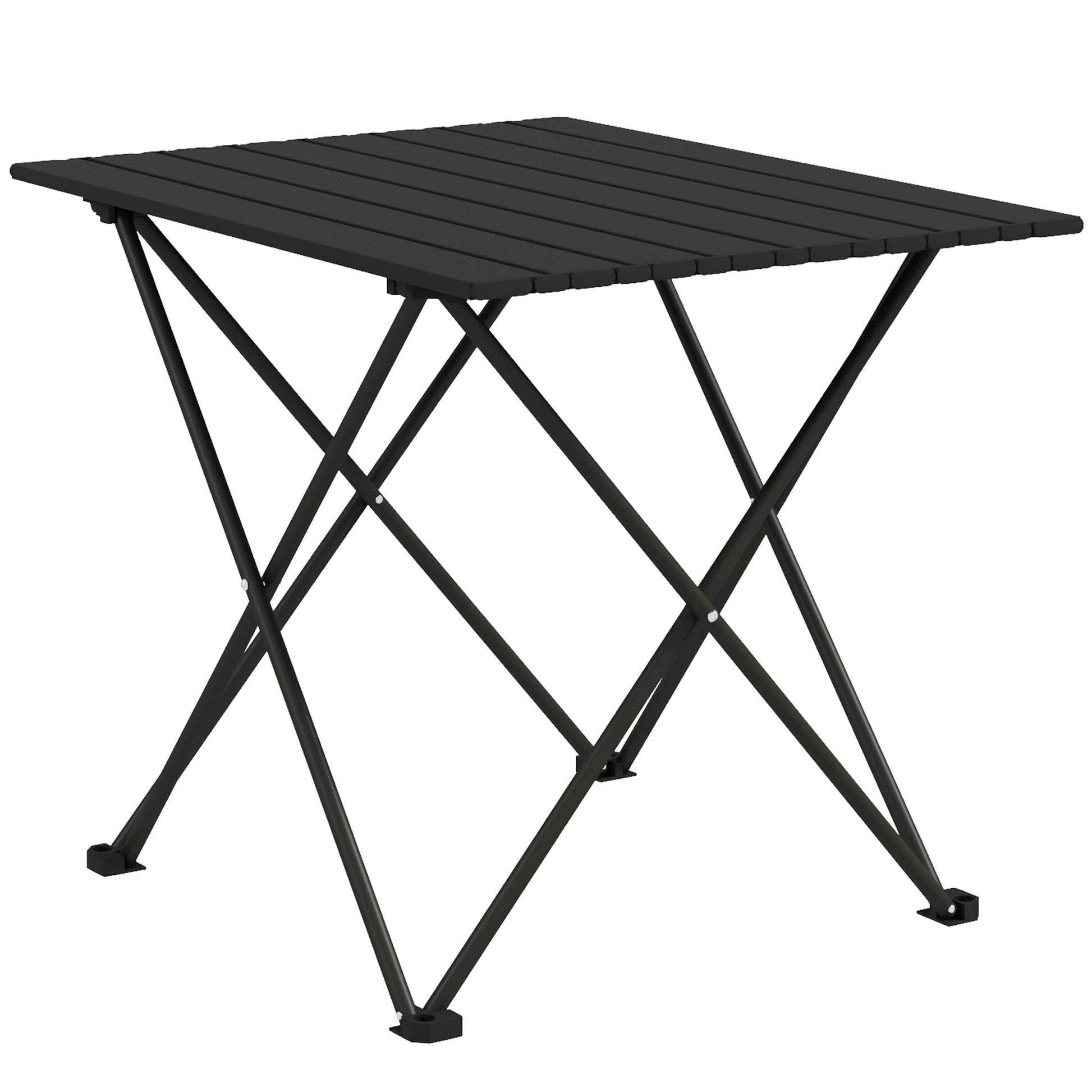 Folding Camping Table, Lightweight Metal Picnic Table with Carry Bag
