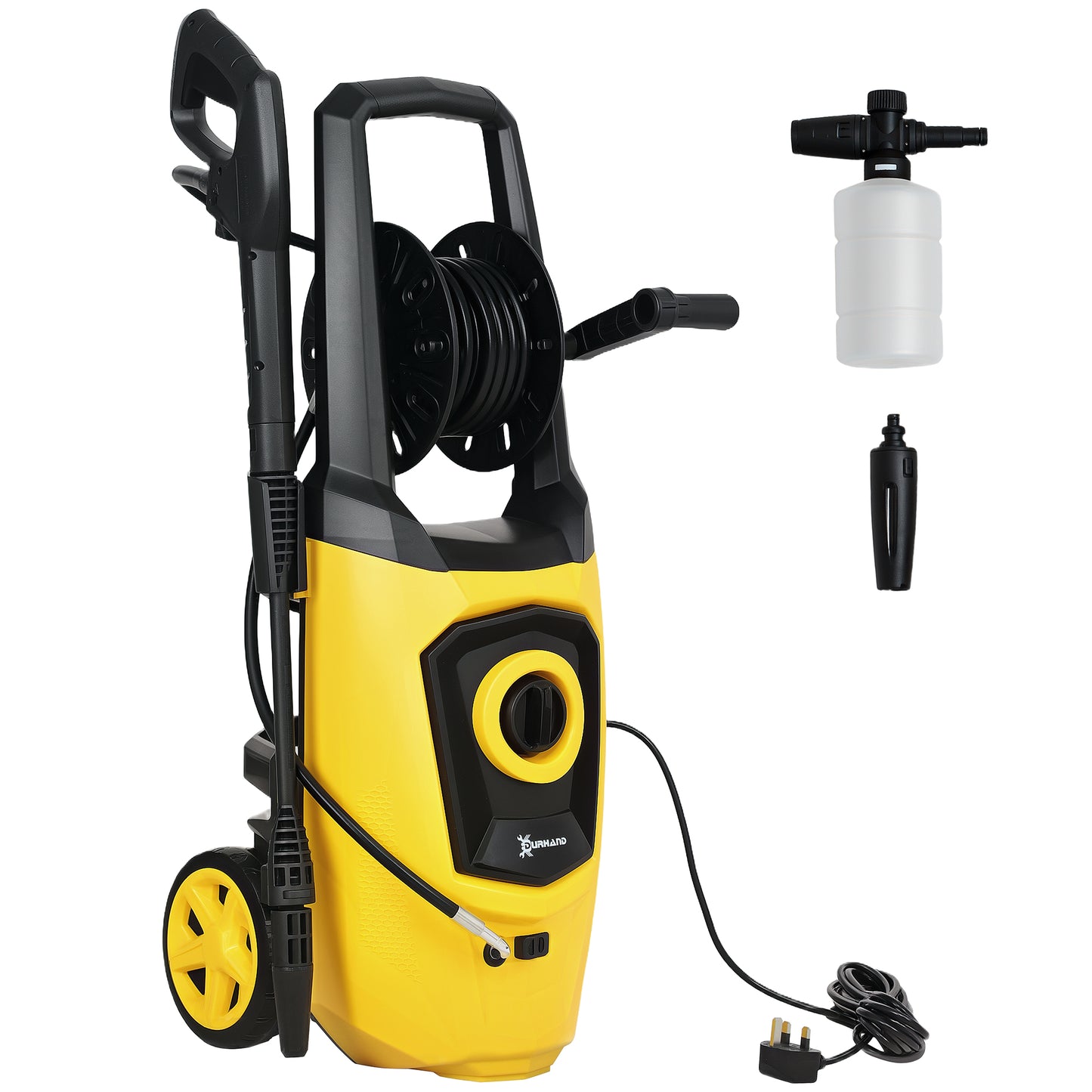 1800W High Pressure Washer, 150 Bar Pressure, 510 L/h Flow