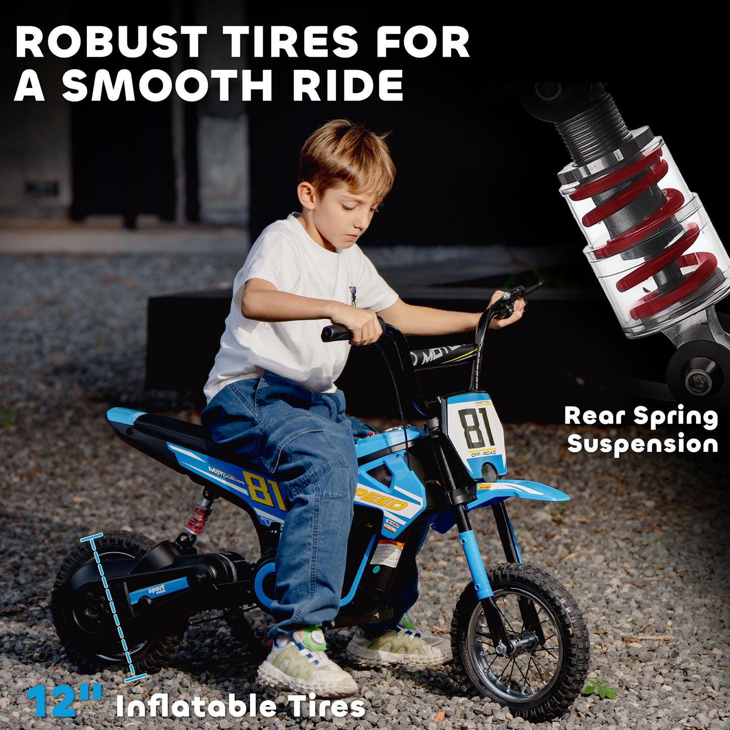 Kids Electric Motorbike 3 Gearboxes Speed Ride on Motorcycle (1)