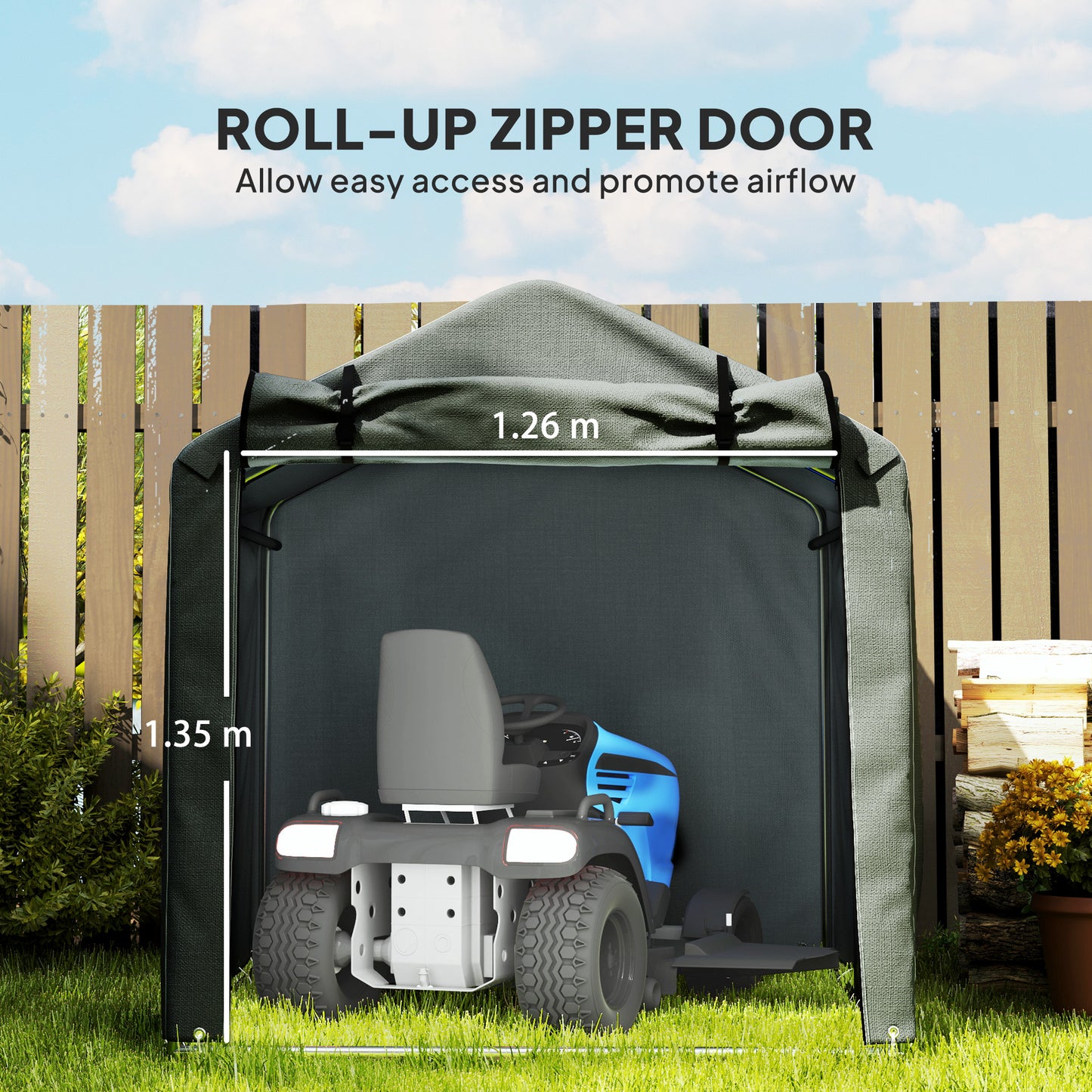 2.2 x 1.6 m Garden Storage Tent