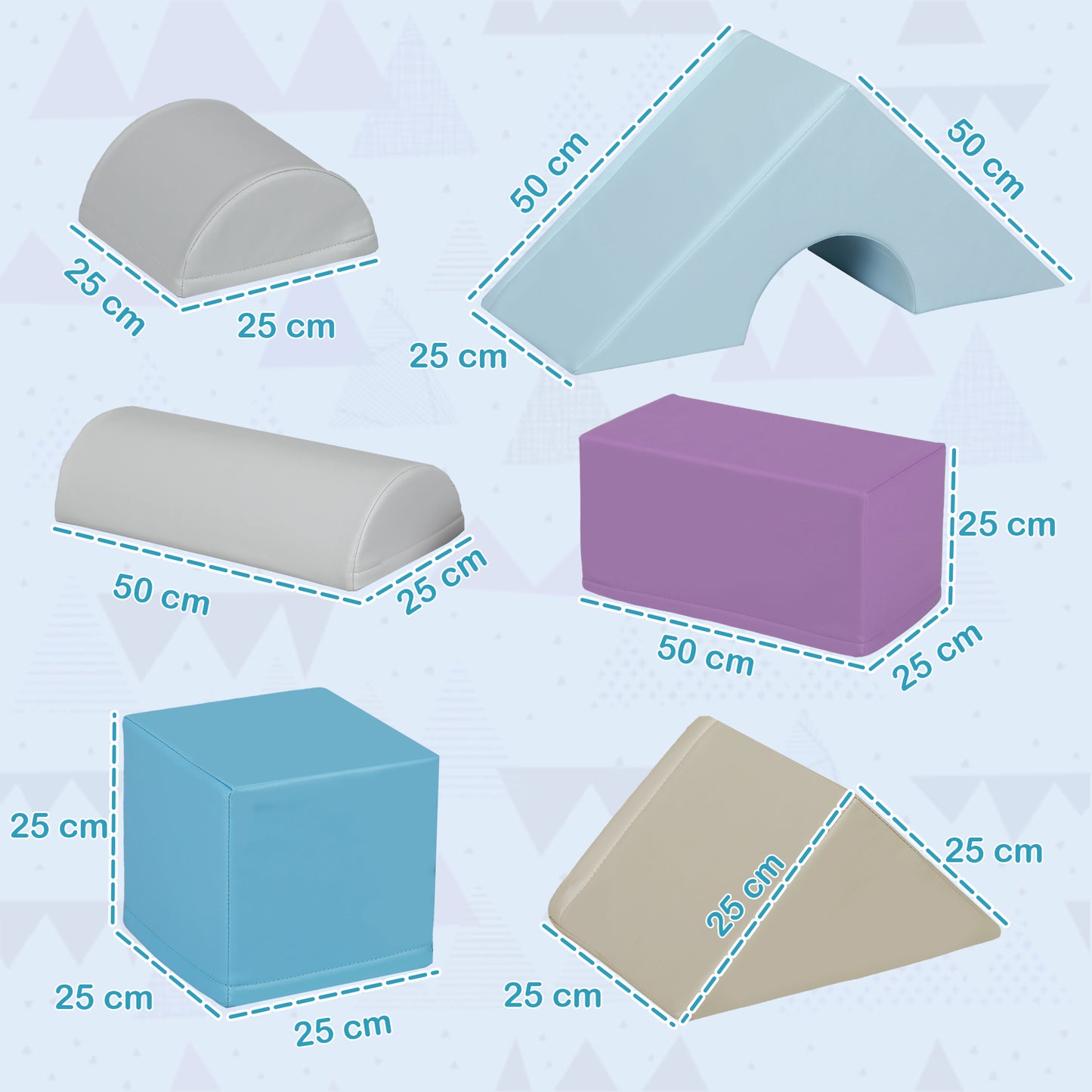 11-Piece Kids Soft Play Set, Foam Block, Toys for Climbing, Crawling