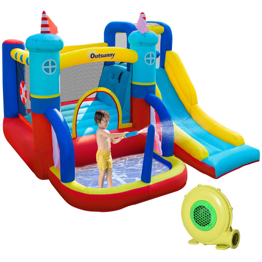 Kids Bouncy Castle, 4 in 1 Large Sailboat Style Inflatable House
