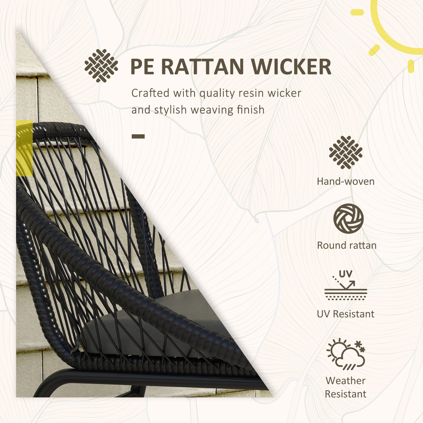 Three-Piece Rattan Bistro Set