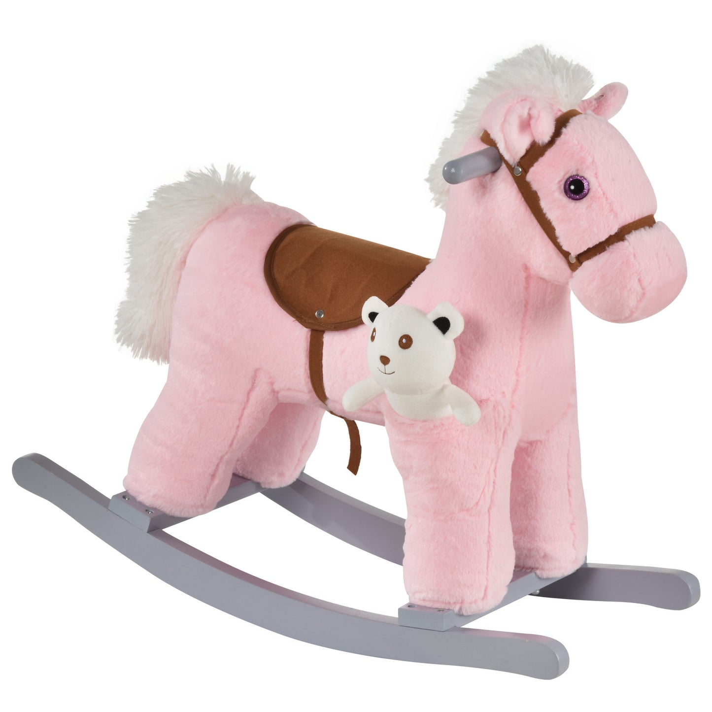 Kids Plush Ride-On Rocking Horse Toy Rocker