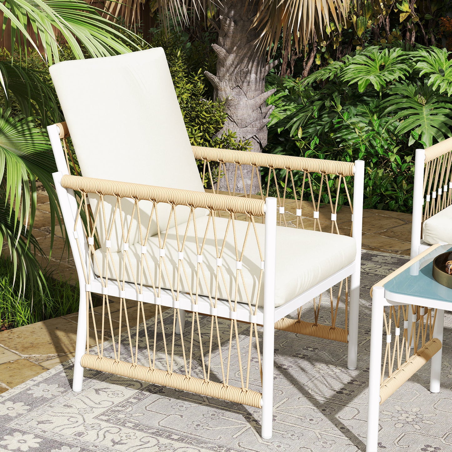 4 Piece Rattan Garden Furniture Set (1)