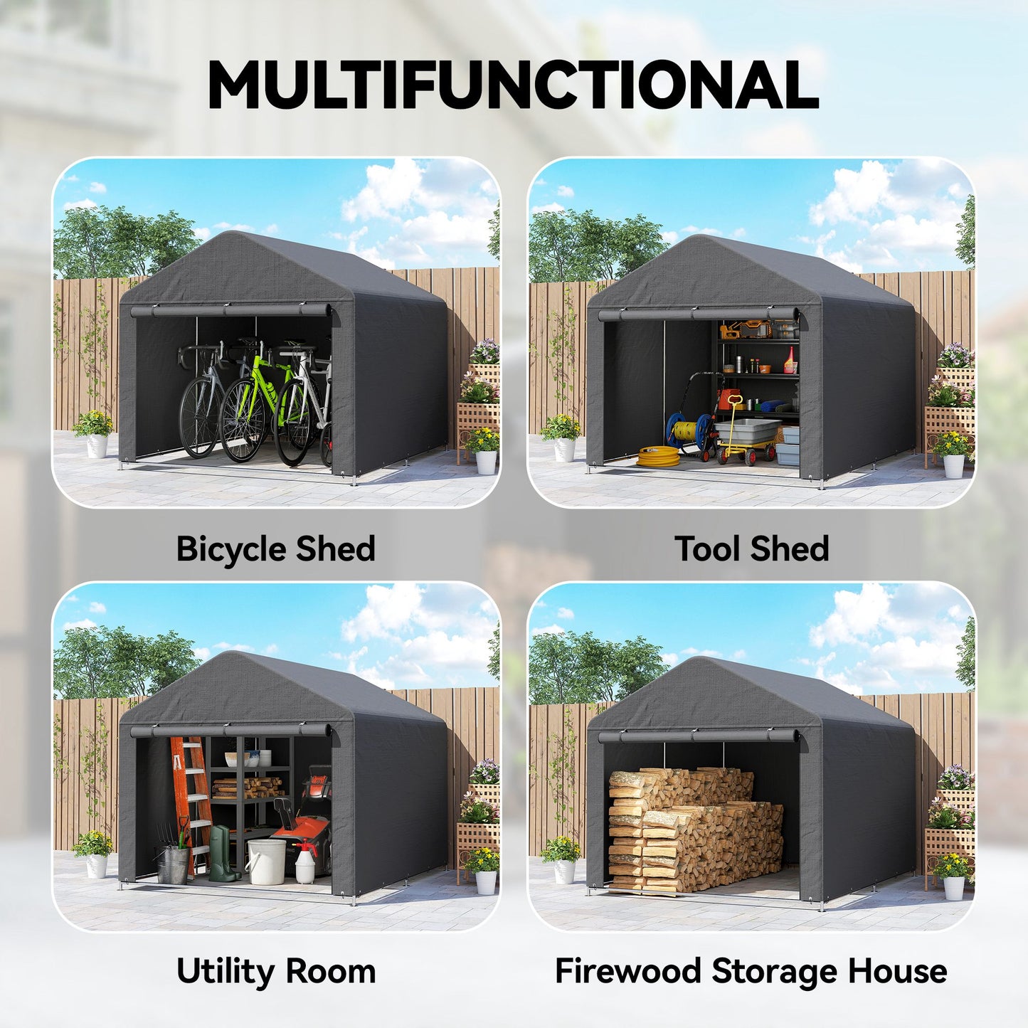 6.6 x 7.8ft Outdoor Garden Storage Shed