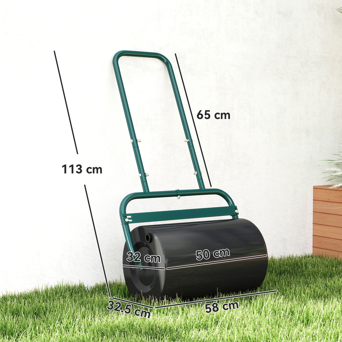 38L Fillable Cylinder Steel Lawn Roller