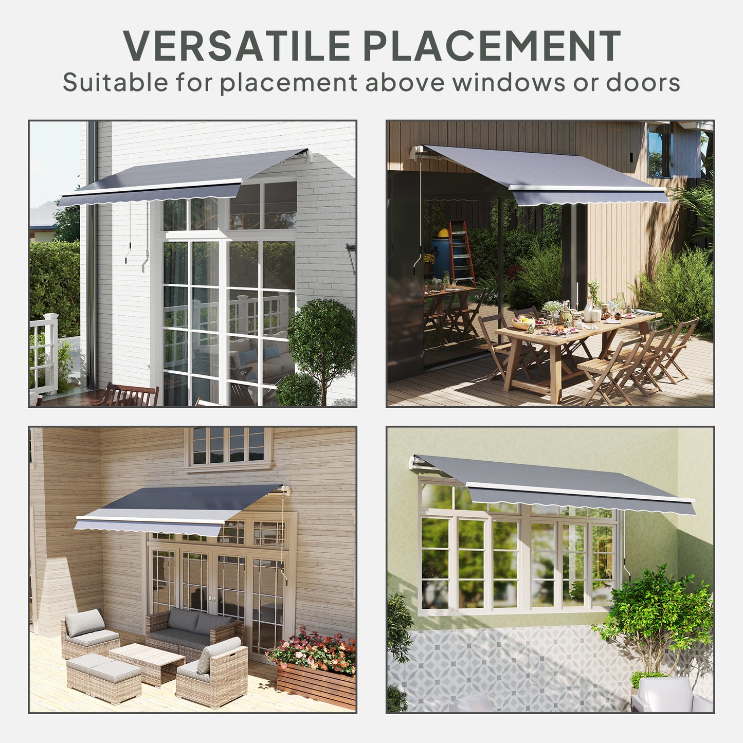 Awning Replacement Canopy, Water Resistant UPF 50+ Sun Shade Cover