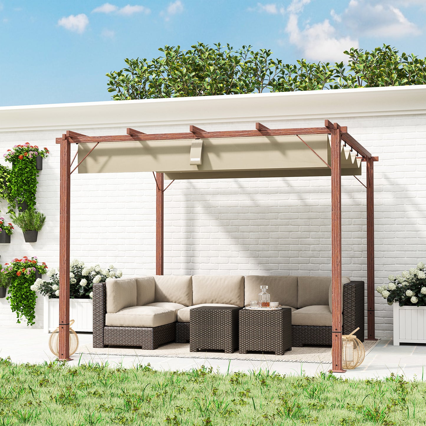 3 x 3 m Retractable Roof Pergola
