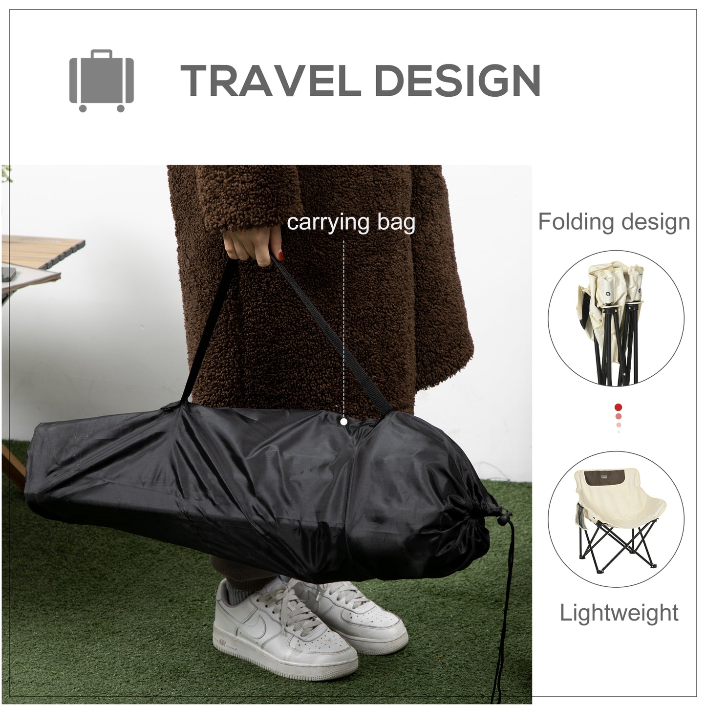 Camping Chair, Lightweight Folding Chair with Carrying Bag