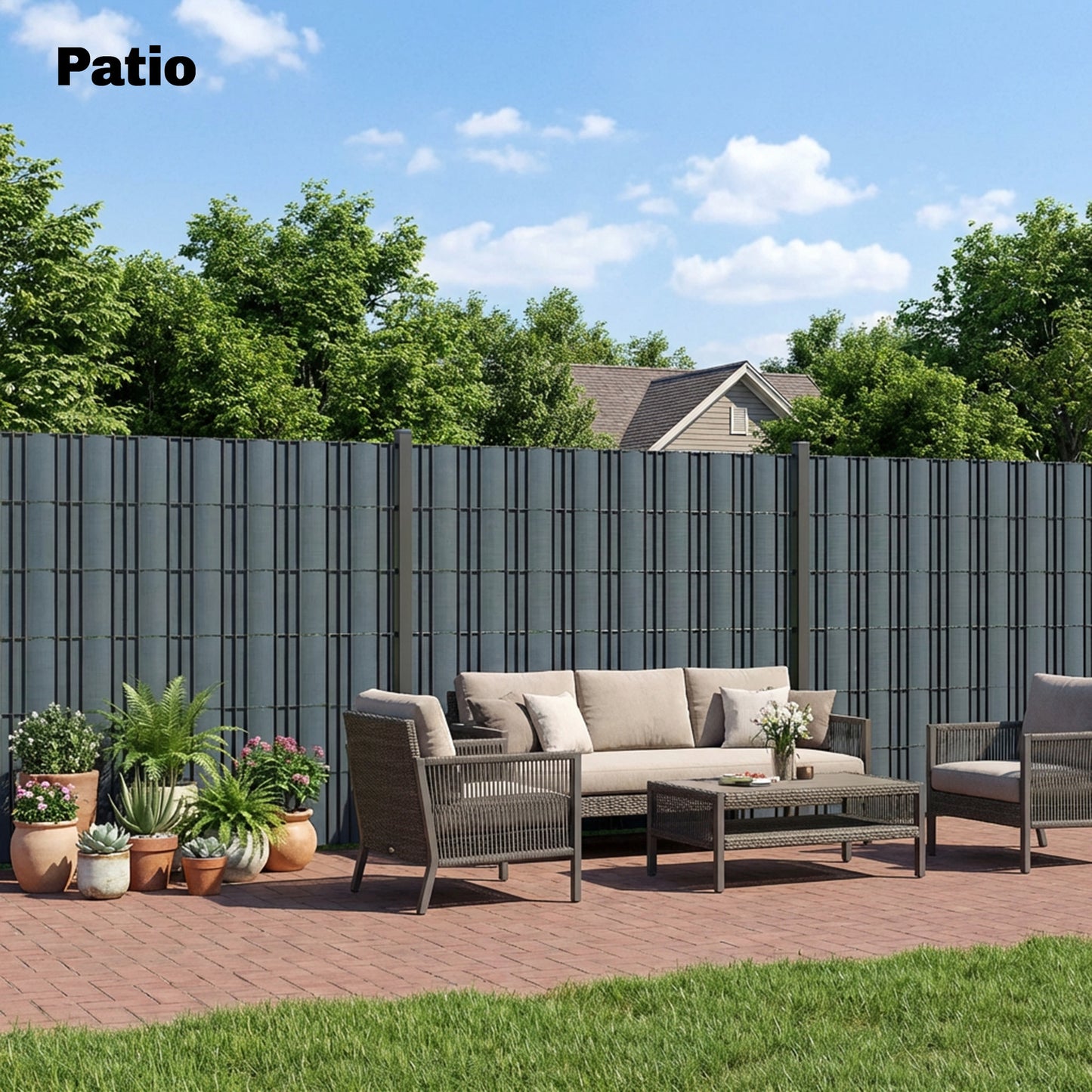 2Pcs Privacy Garden Screen Fence