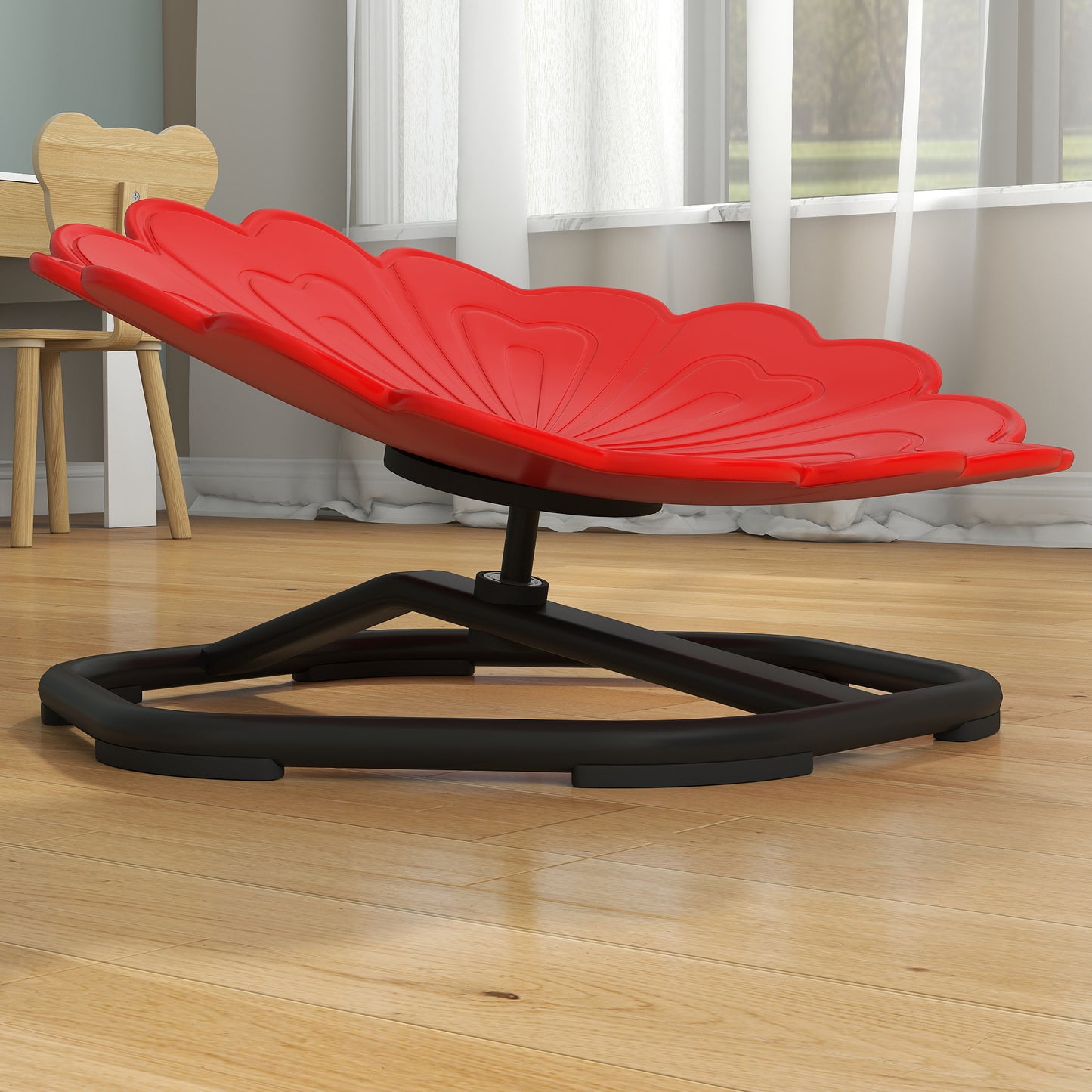 Flower-Shaped Sensory Spinning Chair with Non-Slip Base