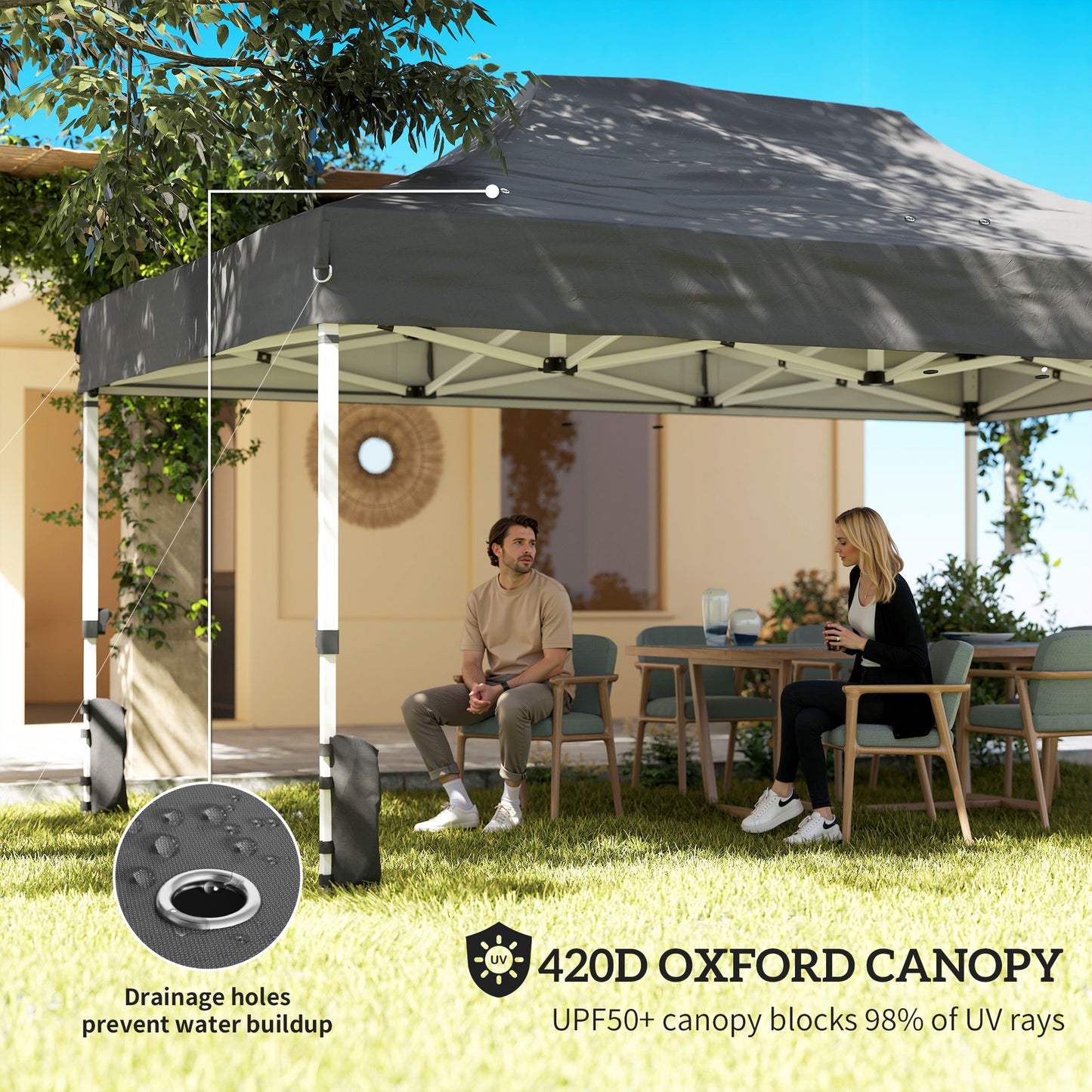 3 x 4.5 m Pop Up Gazebo with Mesh Nettings
