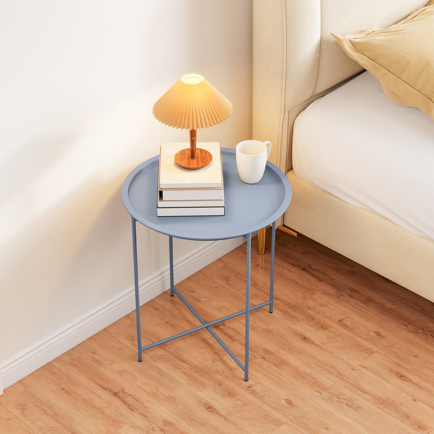 Steel Removable Tray Top Garden Table - Blue