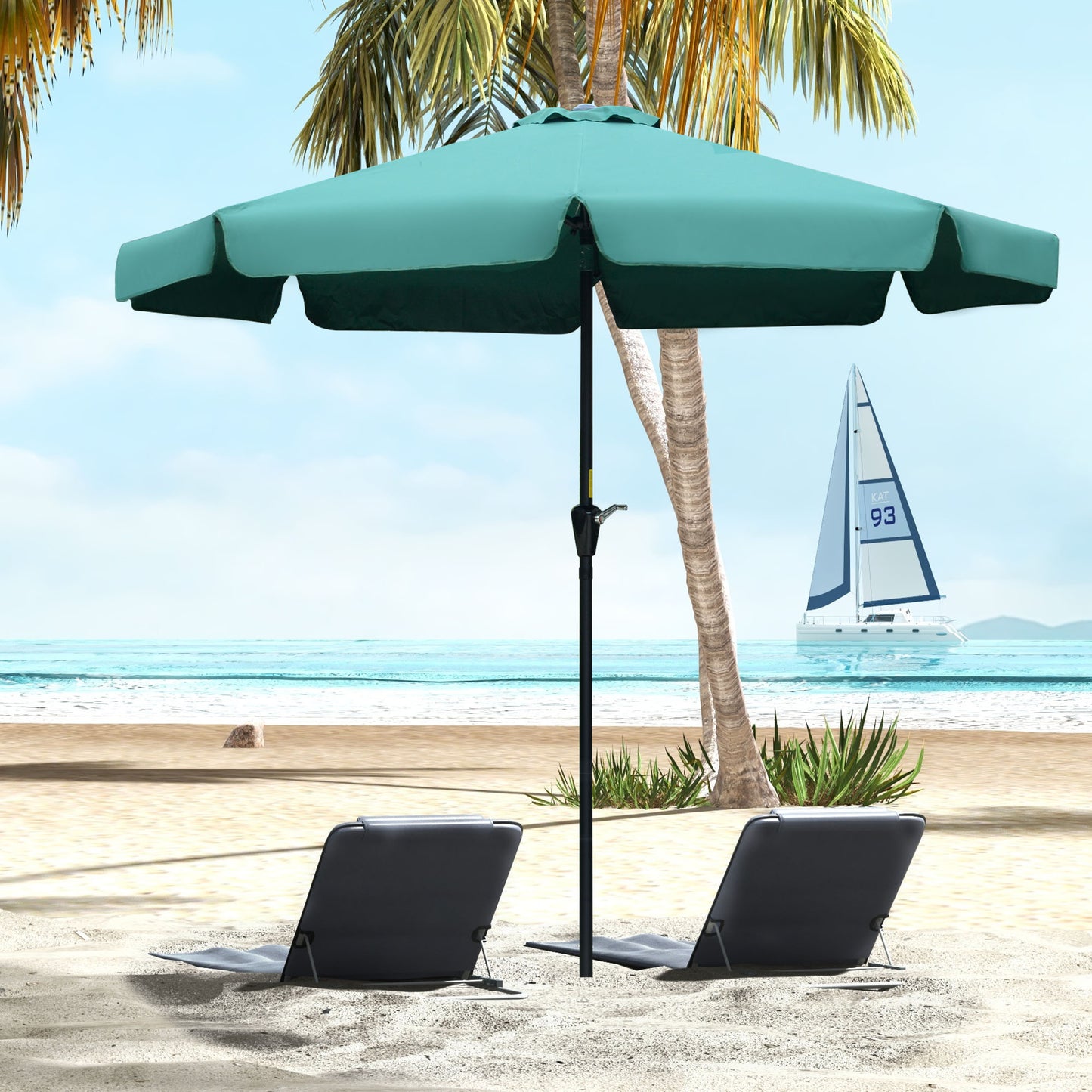 2.7m Patio Parasol Garden Umbrellas Outdoor Sun Shade Table Umbrella
