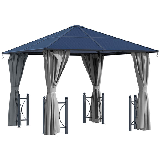 3 x 3(m) Hardtop Gazebo Canopy with Polycarbonate Roof
