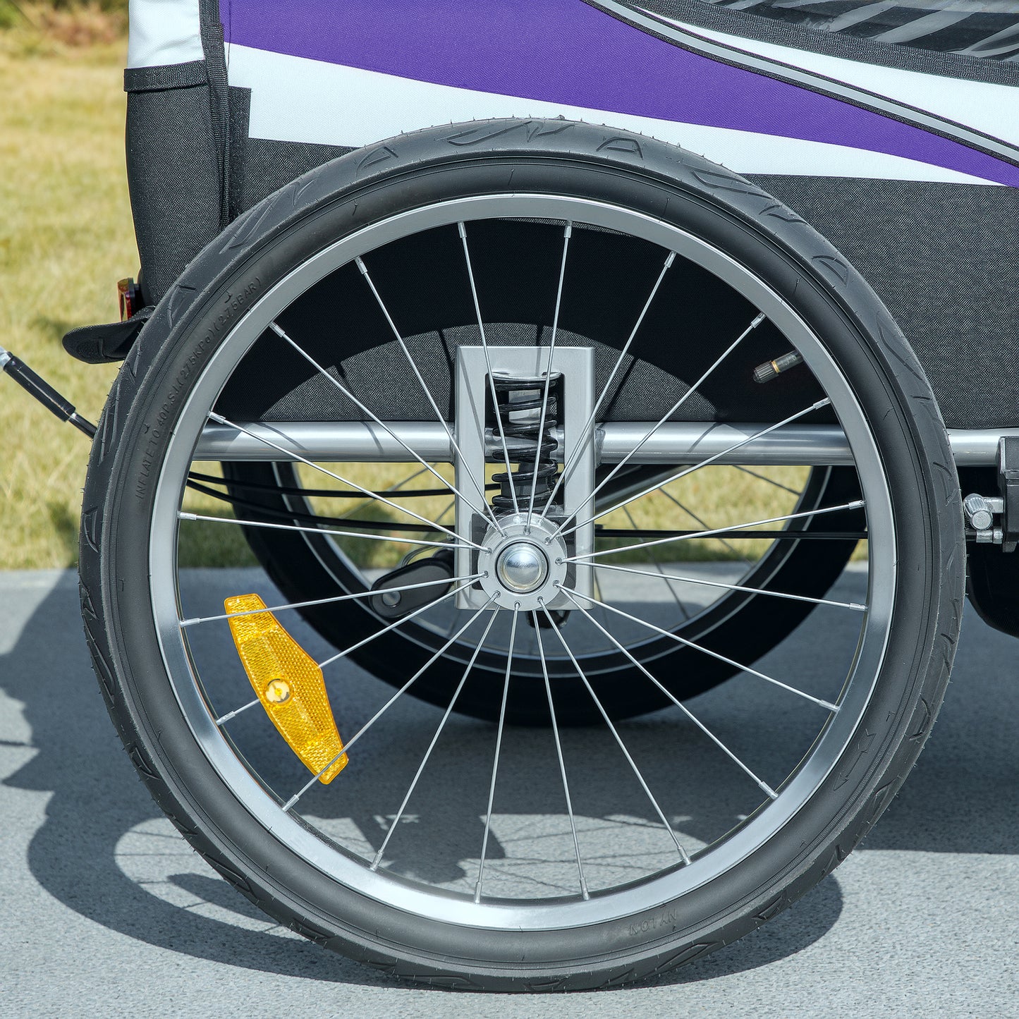 Baby Bike Trailer with 5 Point Harness, Steel Frame, Reflectors