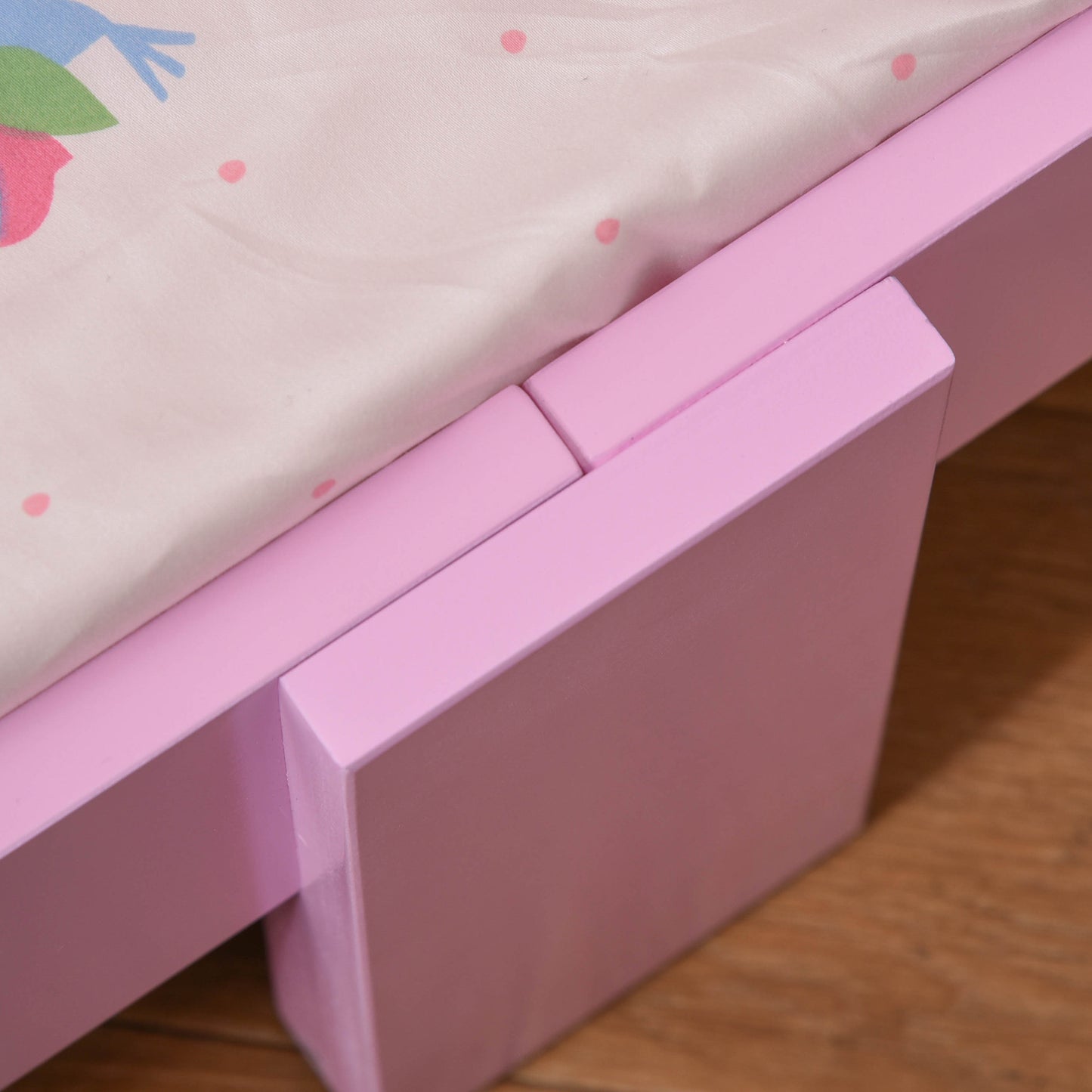 Kids Bed Princess Castle Theme w/ Side Rails Slats Home Furniture