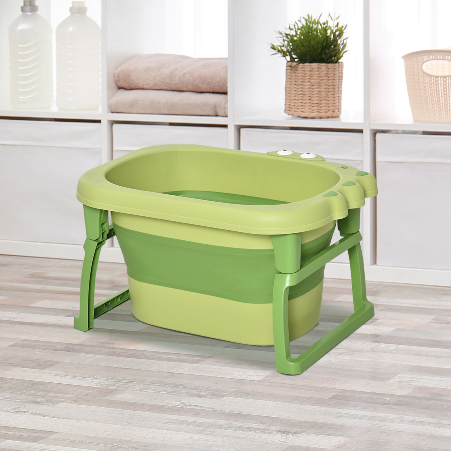 Foldable Baby Bathtub, with Stool