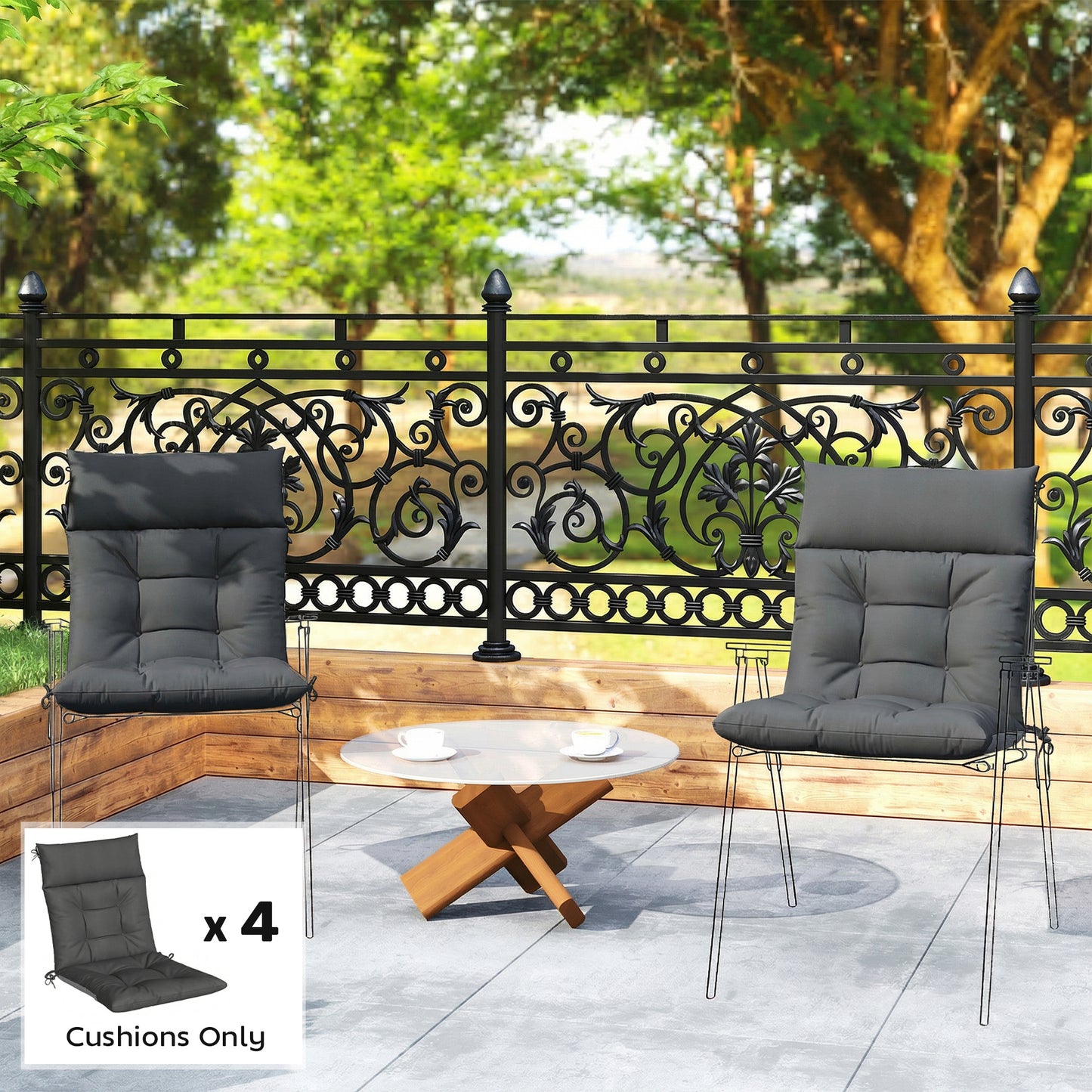 Patio Chair Cushions Set of 4