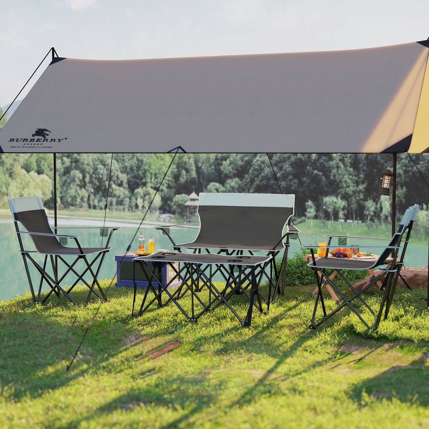 Four-Piece Portable Picnic Table Set