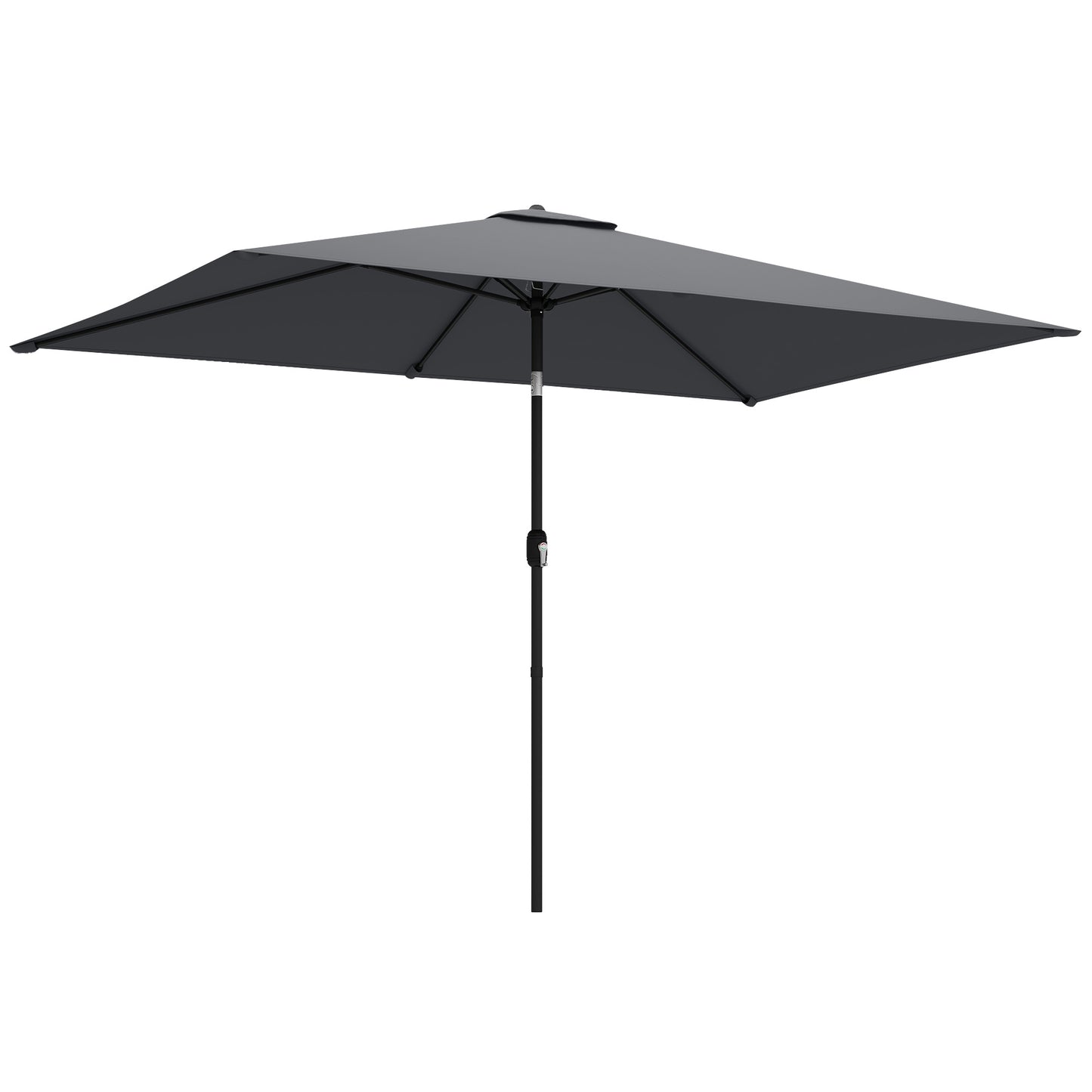 Garden Parasol, Parasol Umbrella with Crank Handle, Tilt Function