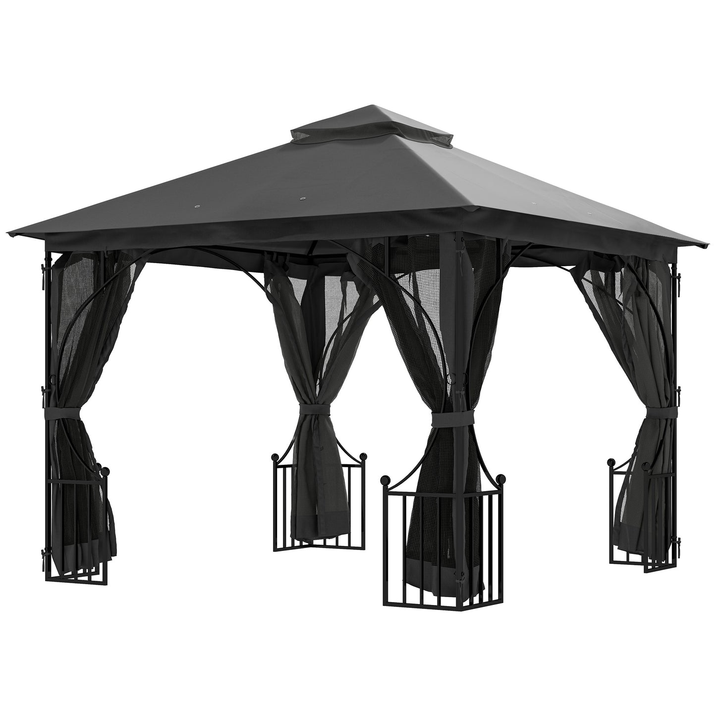 3 x 3m Garden Gazebo Patio Party Tent Shelter Outdoor Canopy Double