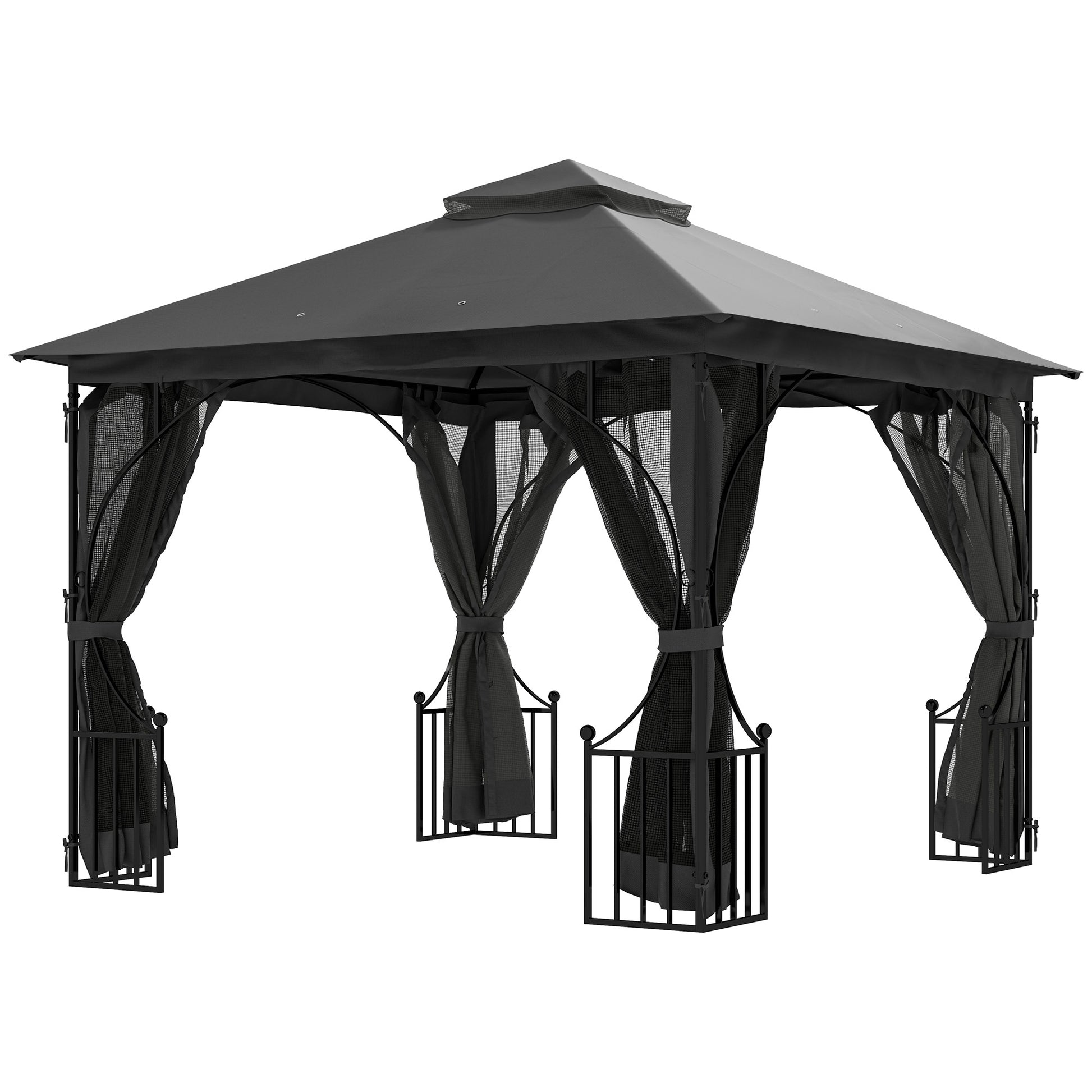 3 x 3m Garden Gazebo Patio Party Tent Shelter Outdoor Canopy Double
