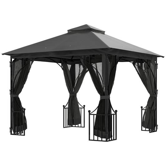 3 x 3m Garden Gazebo Patio Party Tent Shelter Outdoor Canopy Double