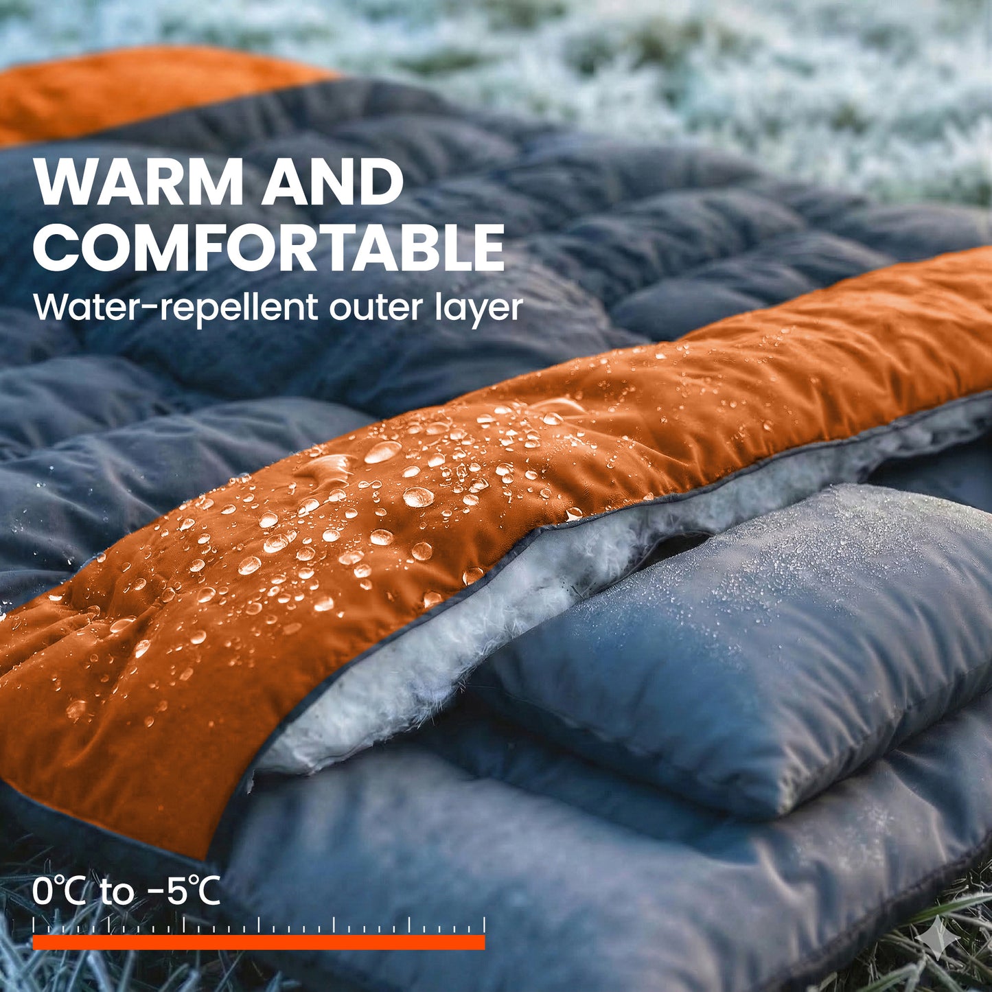 Double Sleeping Bag with 2 Pillows (1)