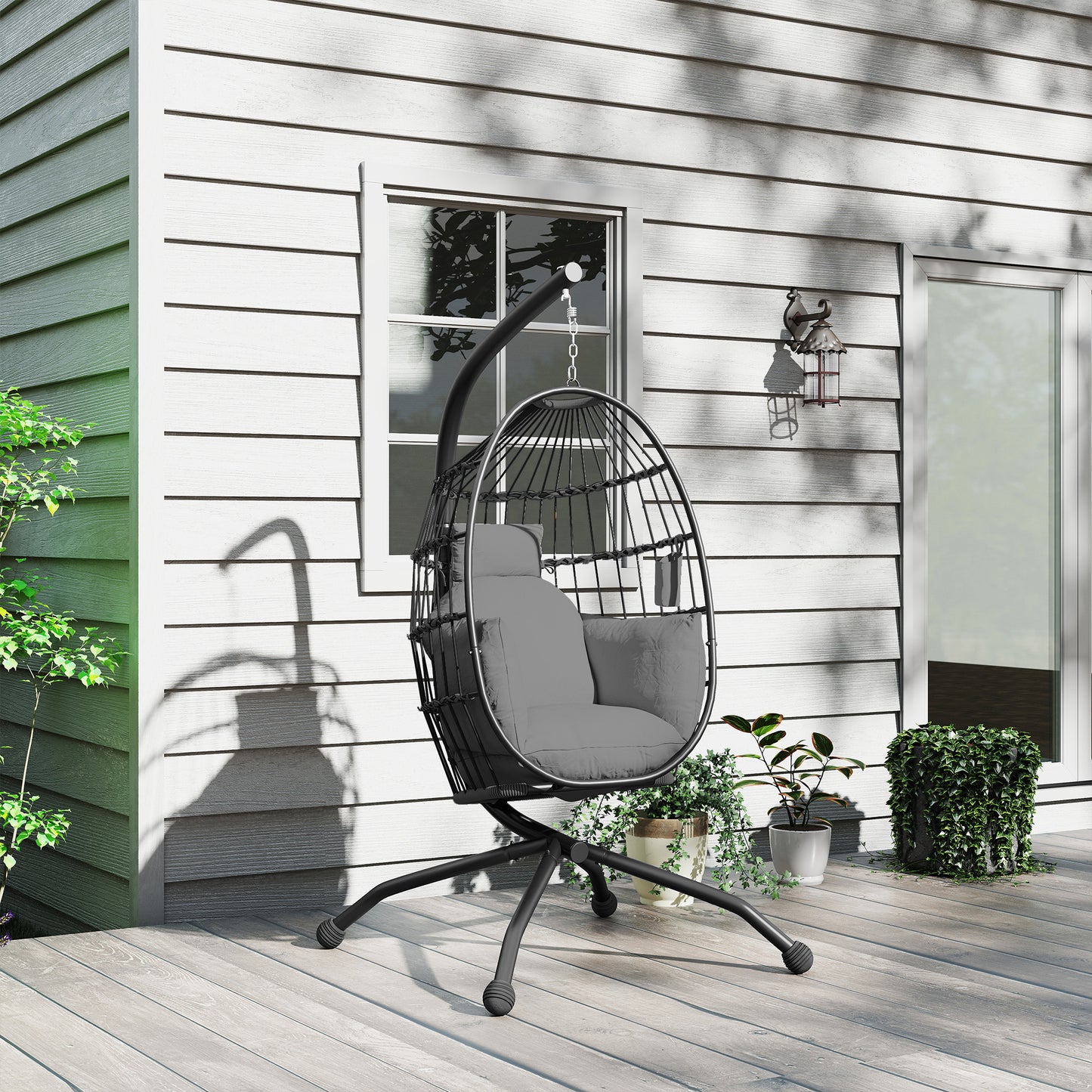 Hanging Egg Chair Outdoor Indoor Garden Swing Chair