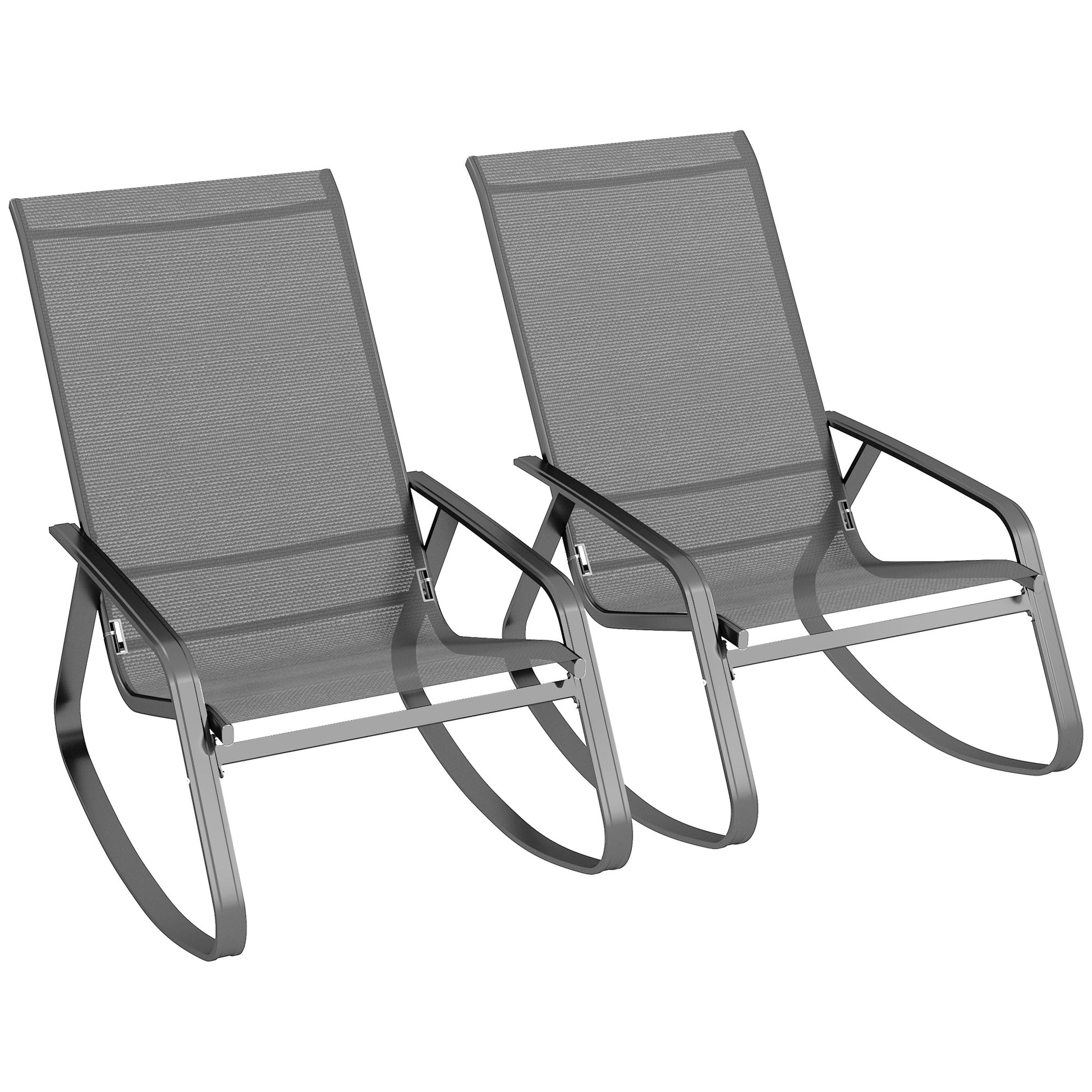 Set of Two Rocking Garden Chairs