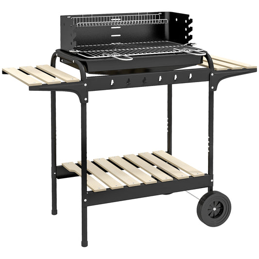Charcoal Barbecue Grill with Adjustable Grill Height