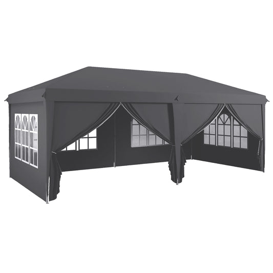 Outsunny 3 x 6 m Garden Pop Up Gazebo, Wedding Party Tent Marquee