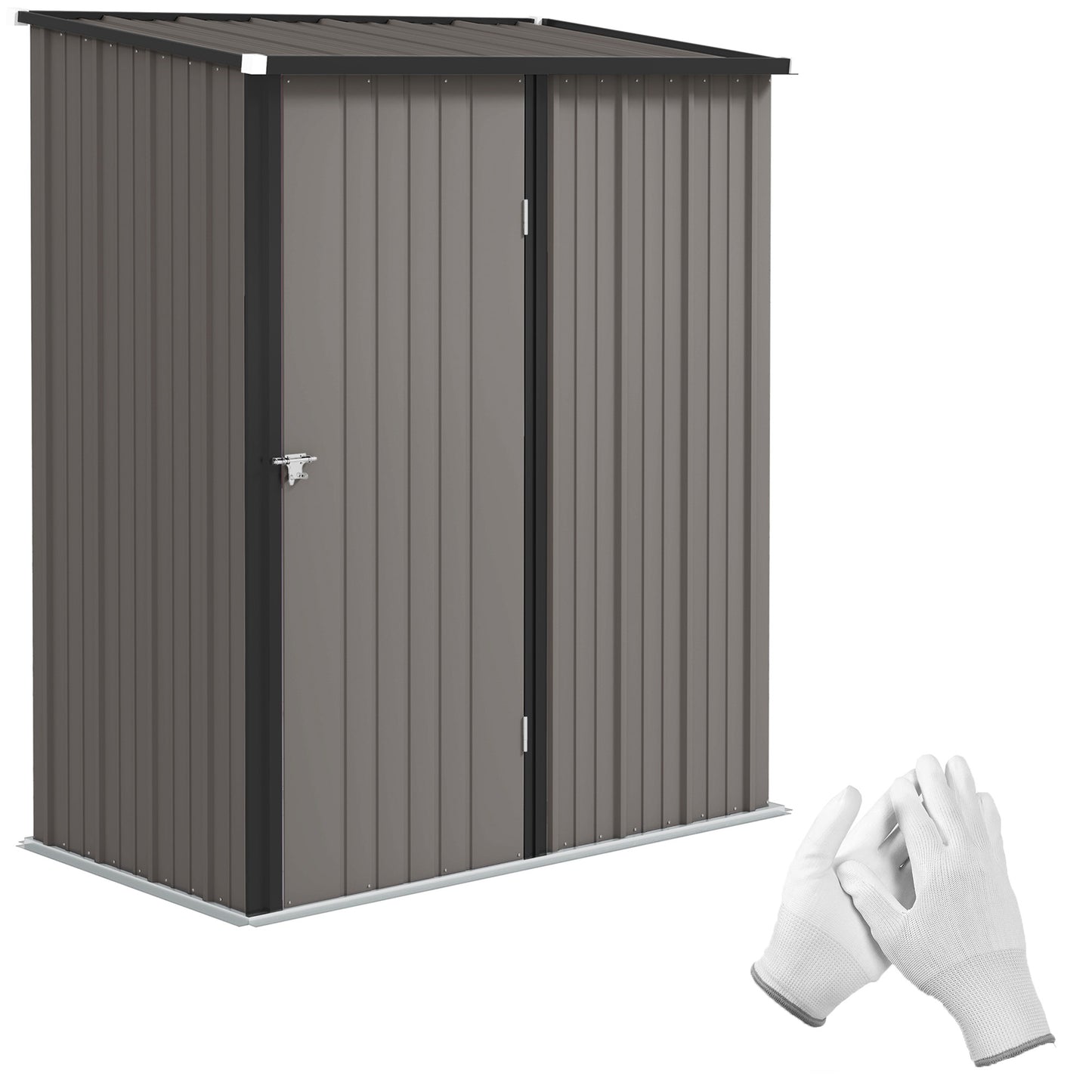 5.3 x 3.1ft Corrugated Steel Garden Shed