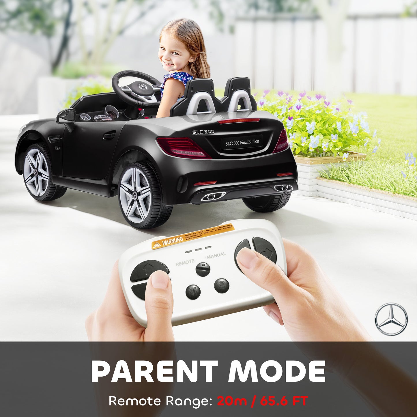 Benz SLC 300  Licensed 12V Kids Electric Ride On, with Music