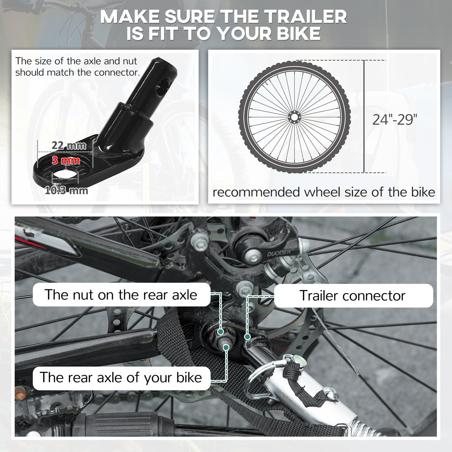 2 Seat Bike Trailer with 5 Point Harness