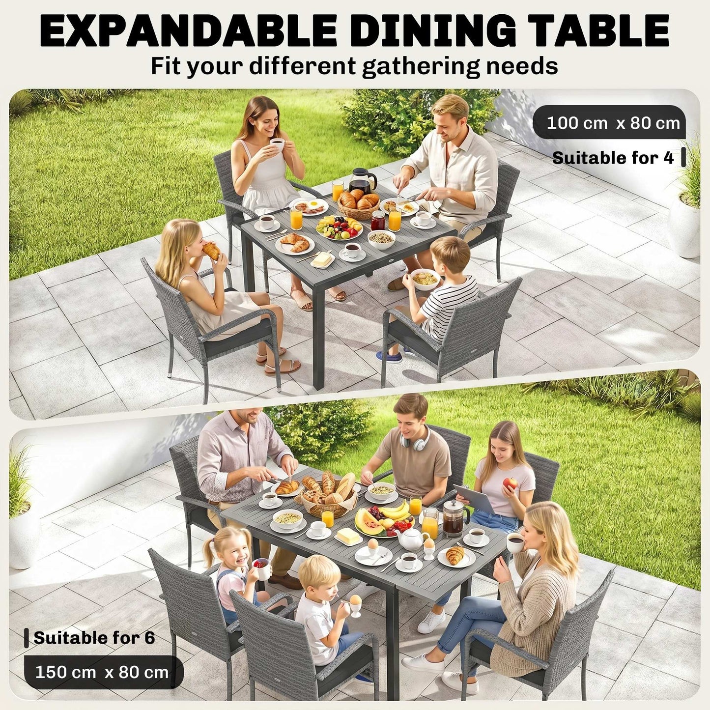 7 Piece Rattan Garden Furniture Set