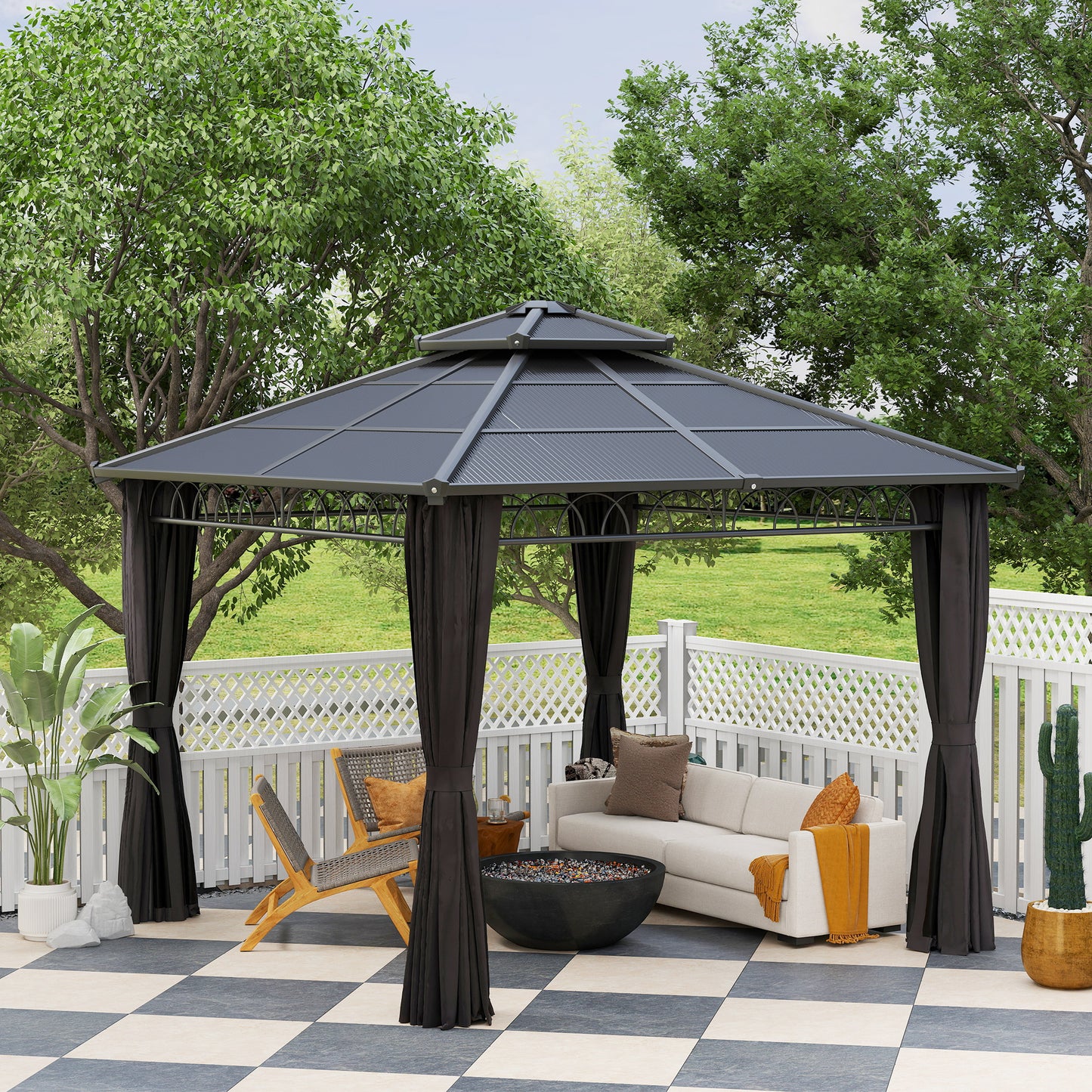 3 x 3 (m) Outdoor Polycarbonate Gazebo