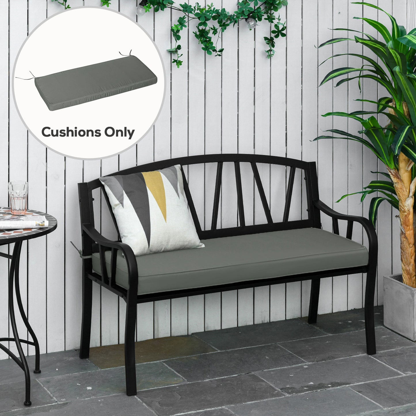 Garden Bench Cushion 2 Seater Loveseat Seat Pad