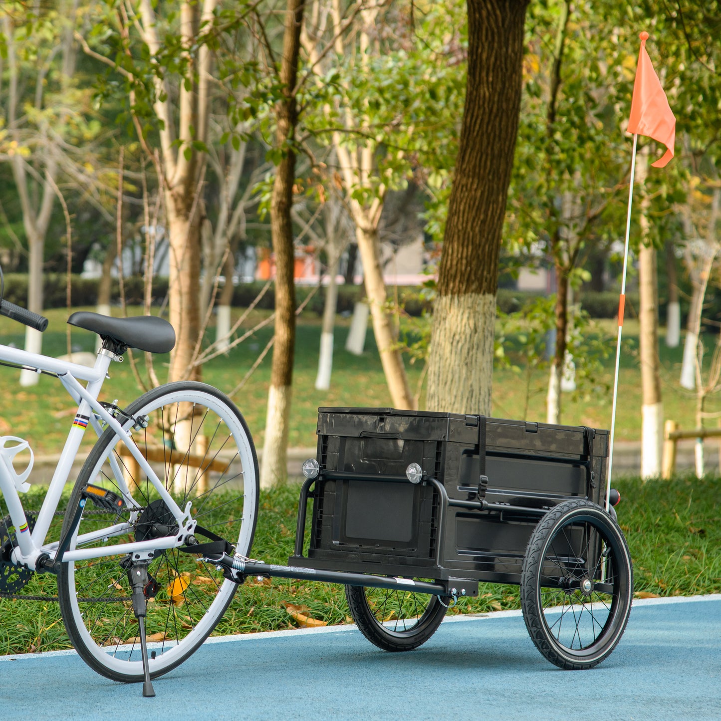 65L Steel Frame Bike Trailer Storage Box