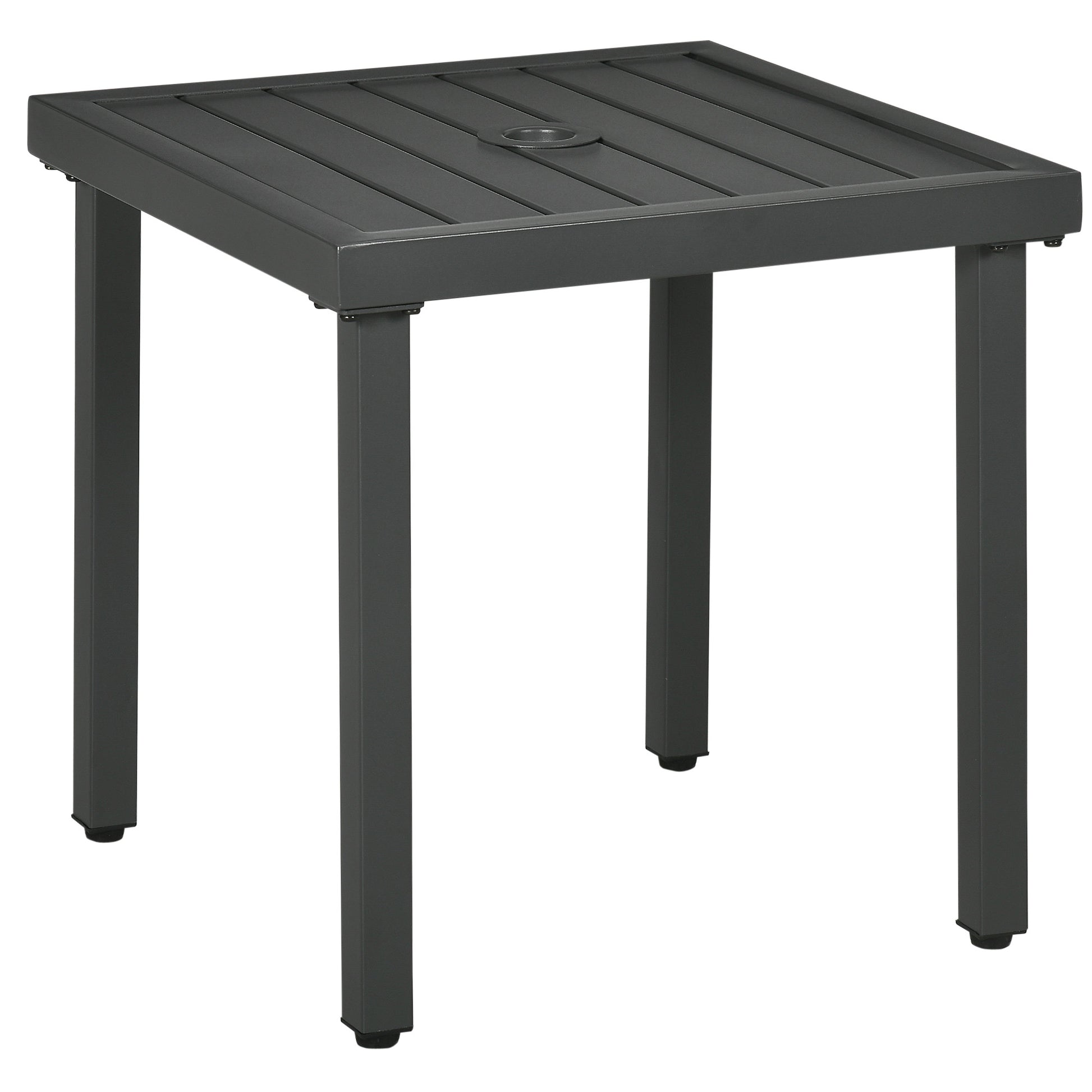 Garden Side Table, 51x51cm Square Patio Coffee Table
