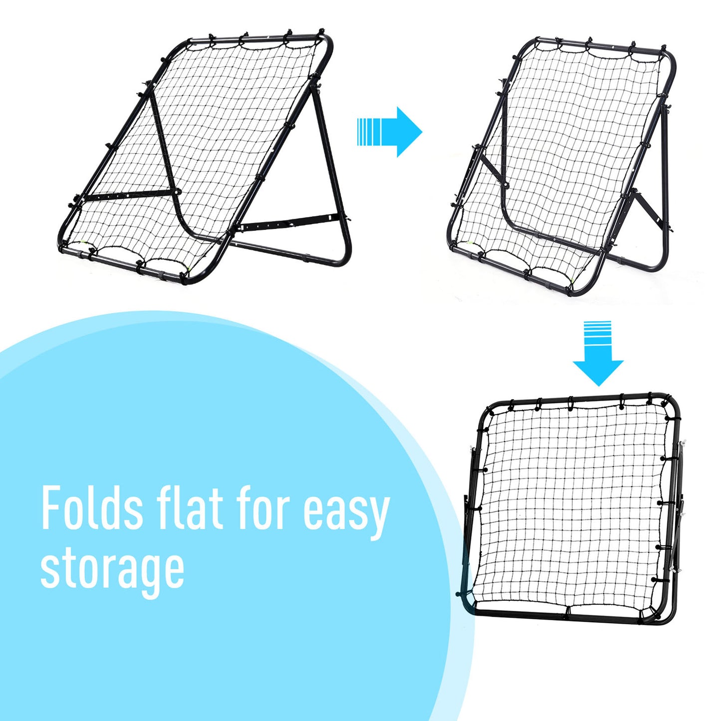 Adjustable Rebounder Net Kickback Target Goal